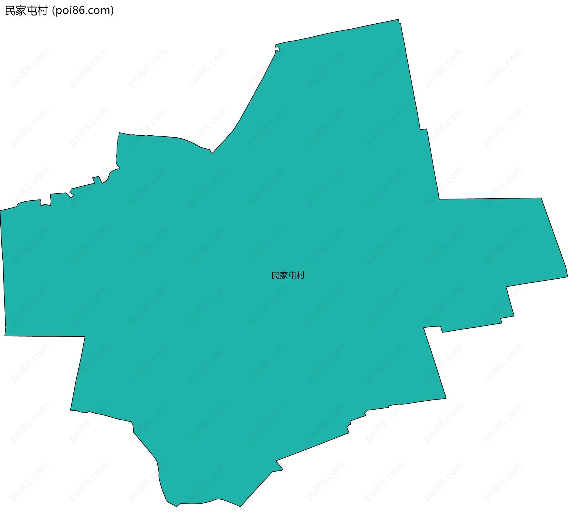 民家屯村边界地图