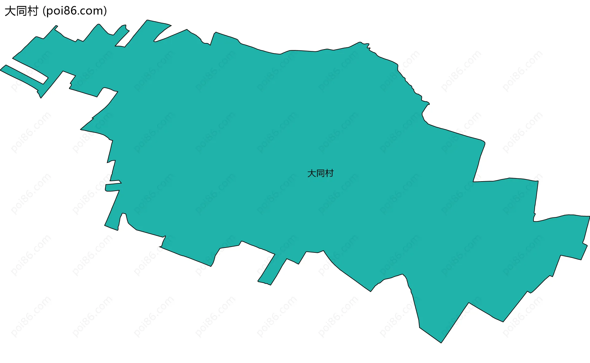 大同村边界地图