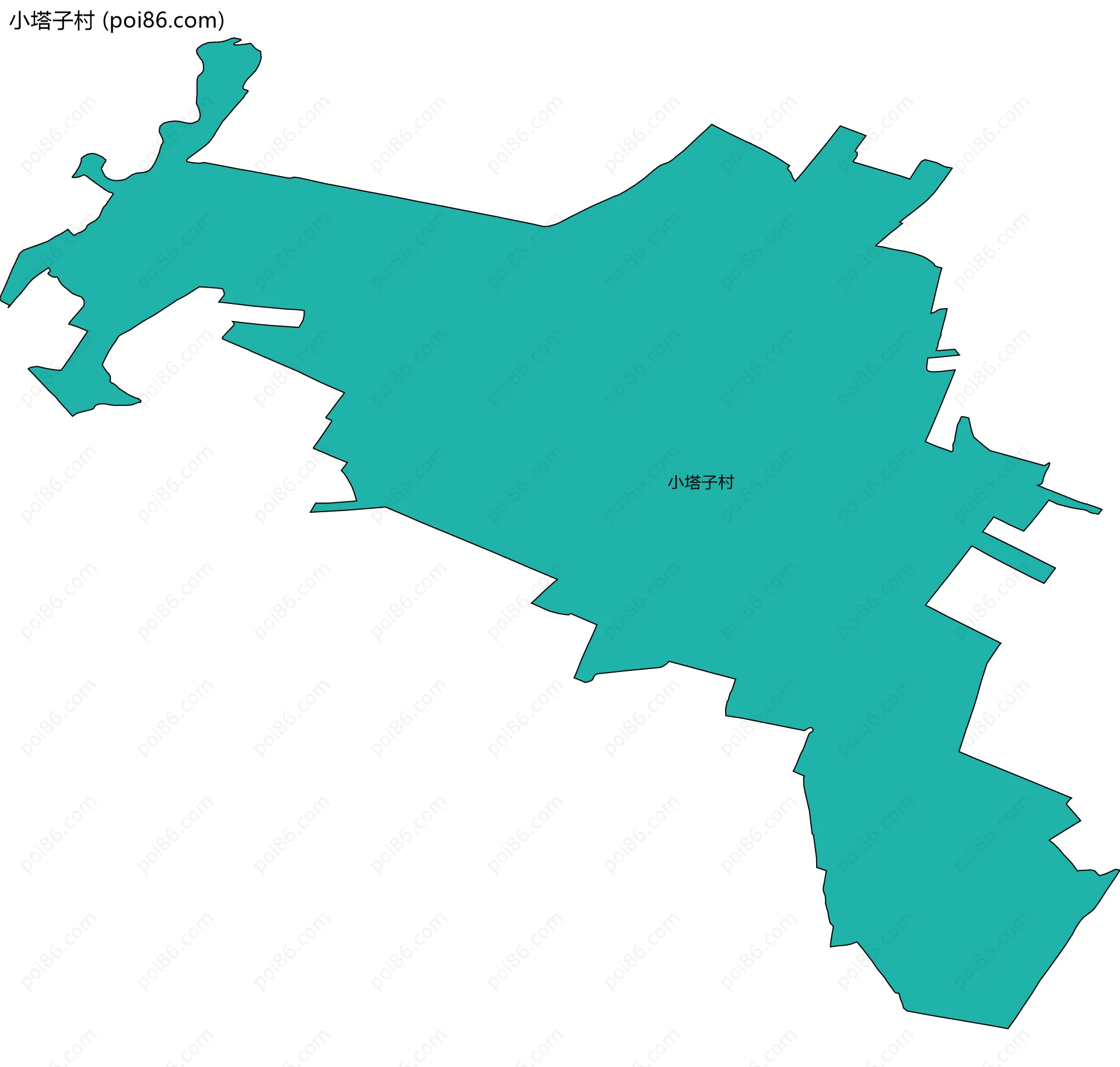 小塔子村边界地图