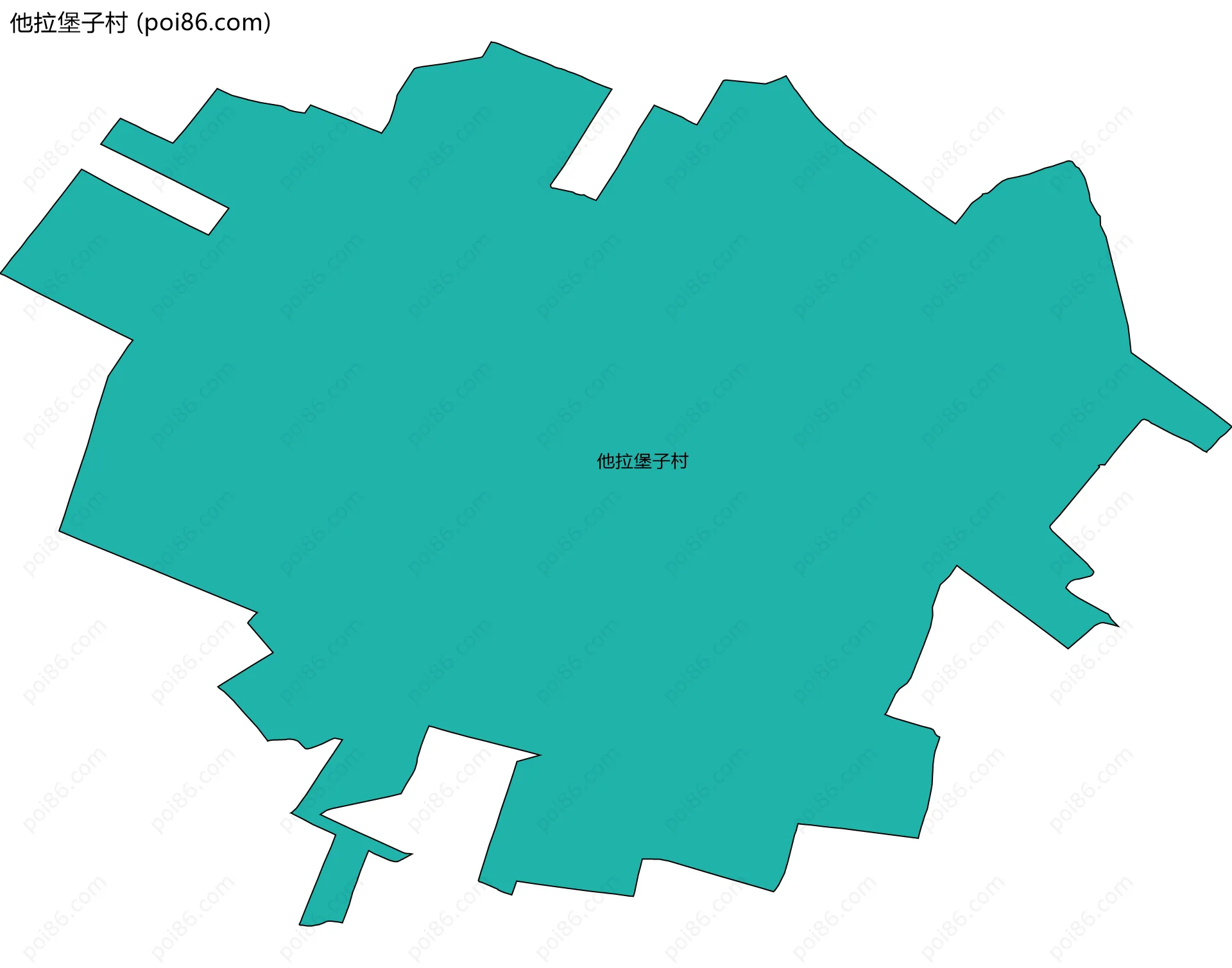 他拉堡子村边界地图