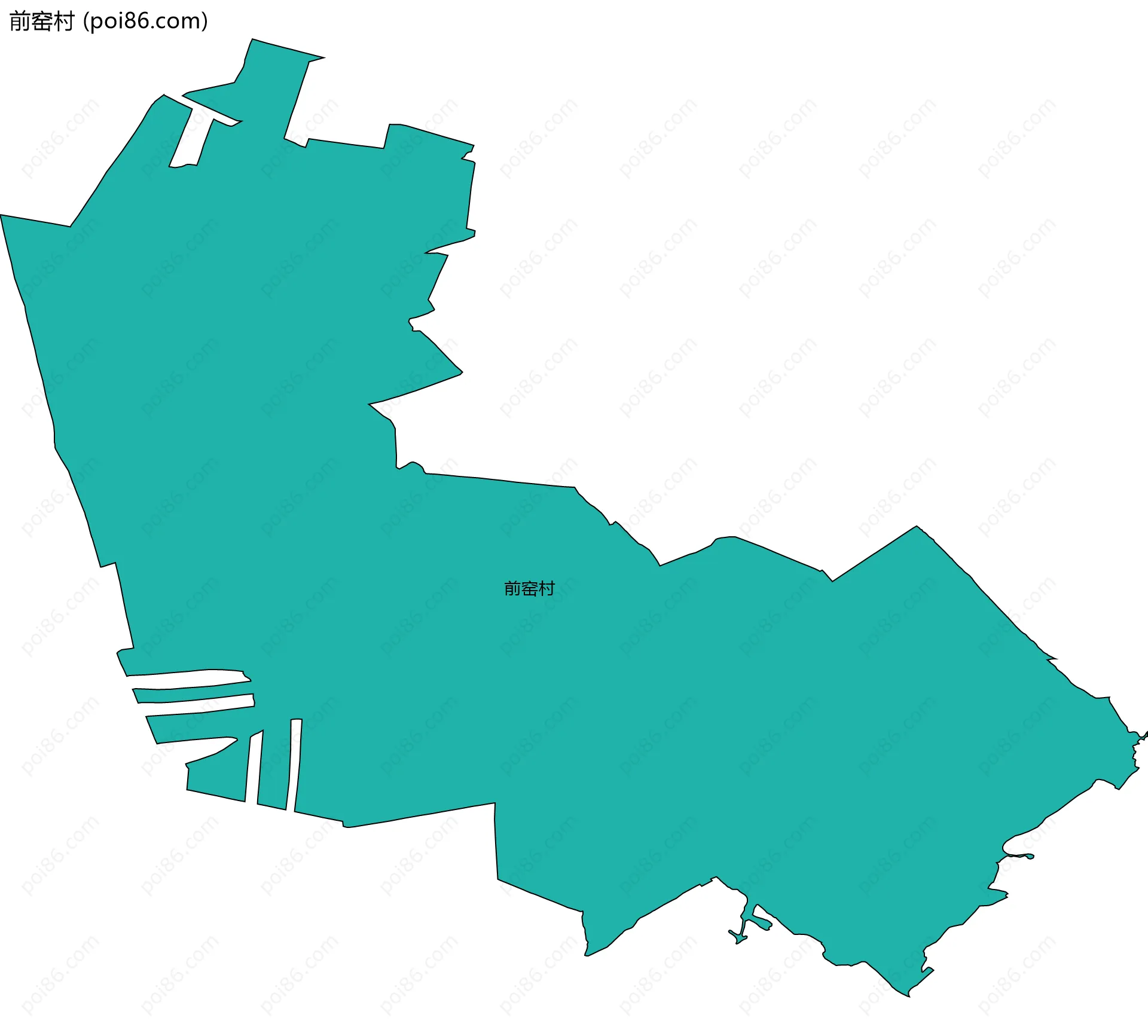 前窑村边界地图