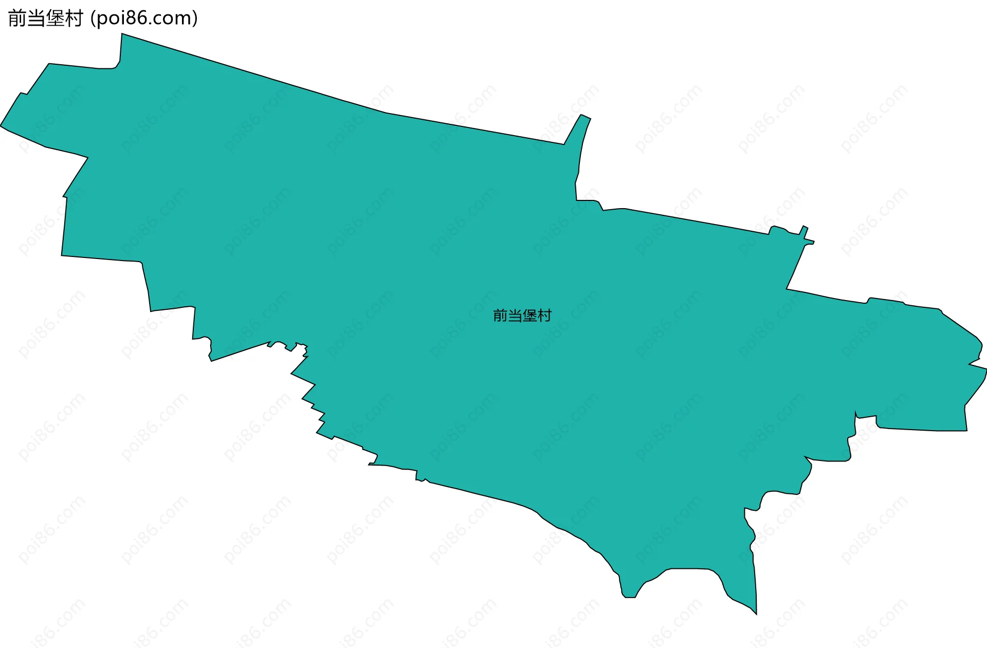 前当堡村边界地图