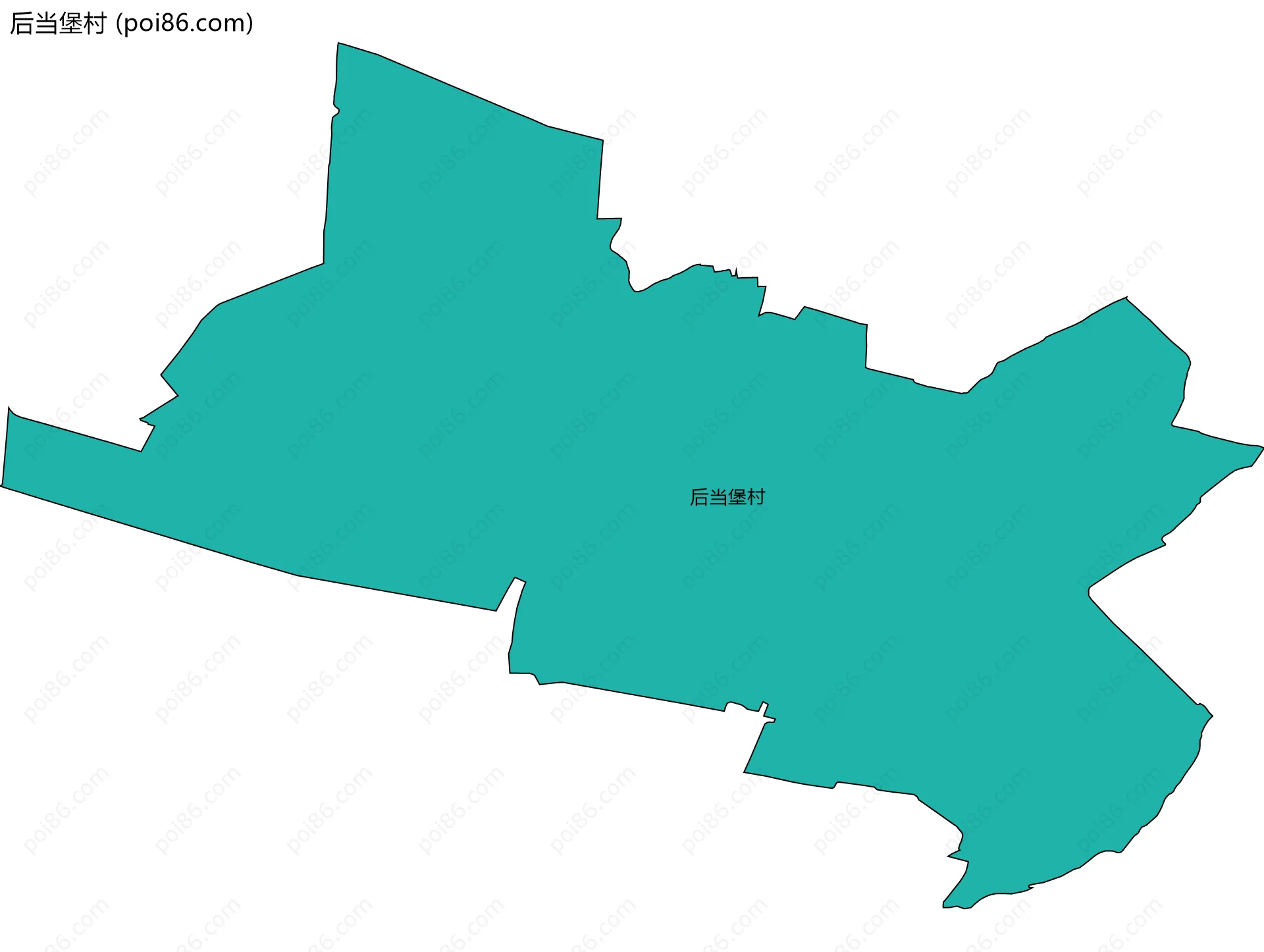 后当堡村边界地图