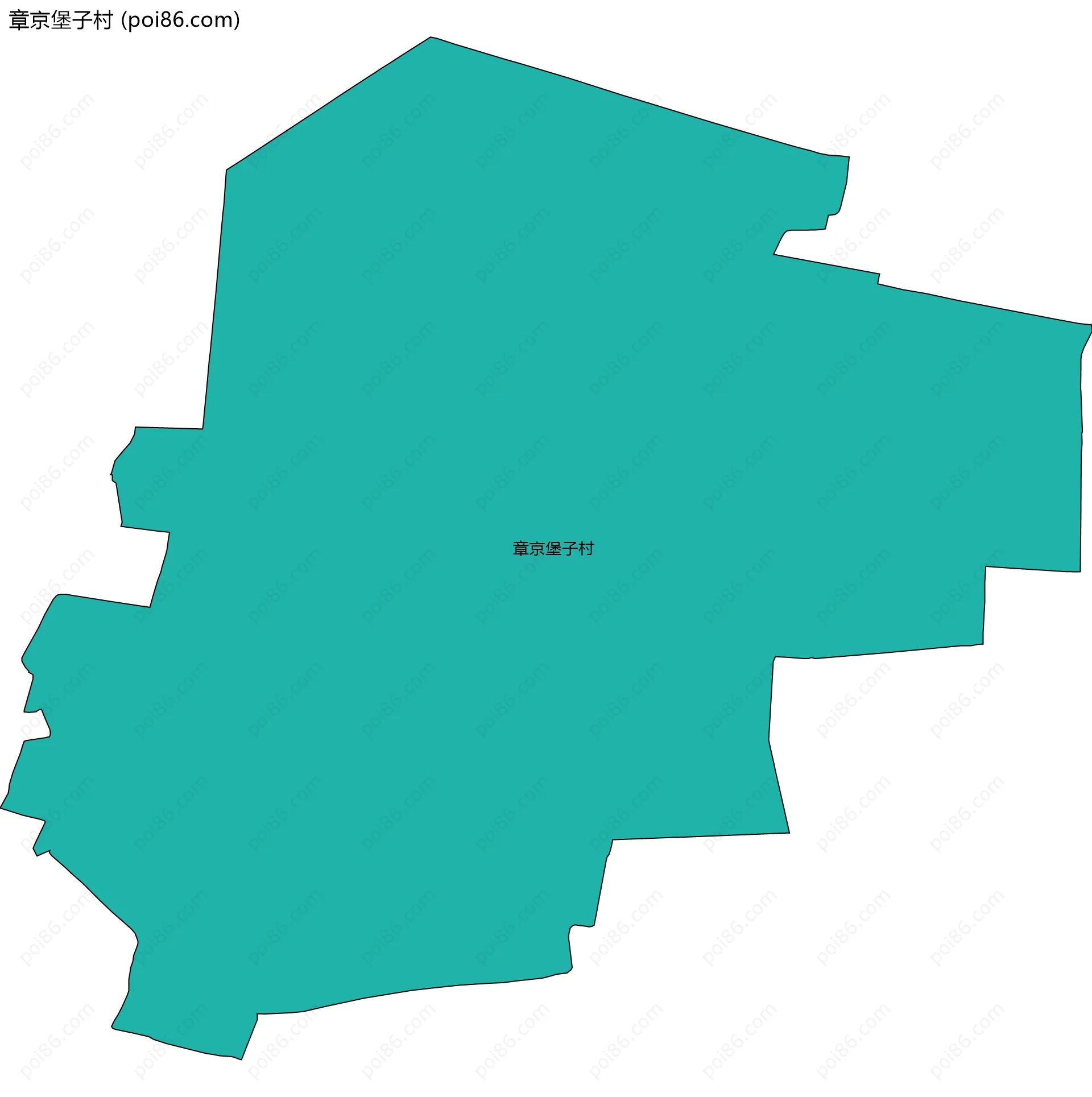 章京堡子村边界地图