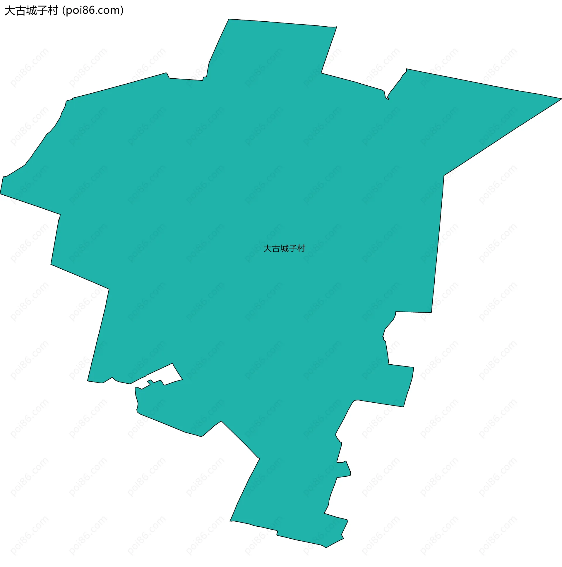 大古城子村边界地图