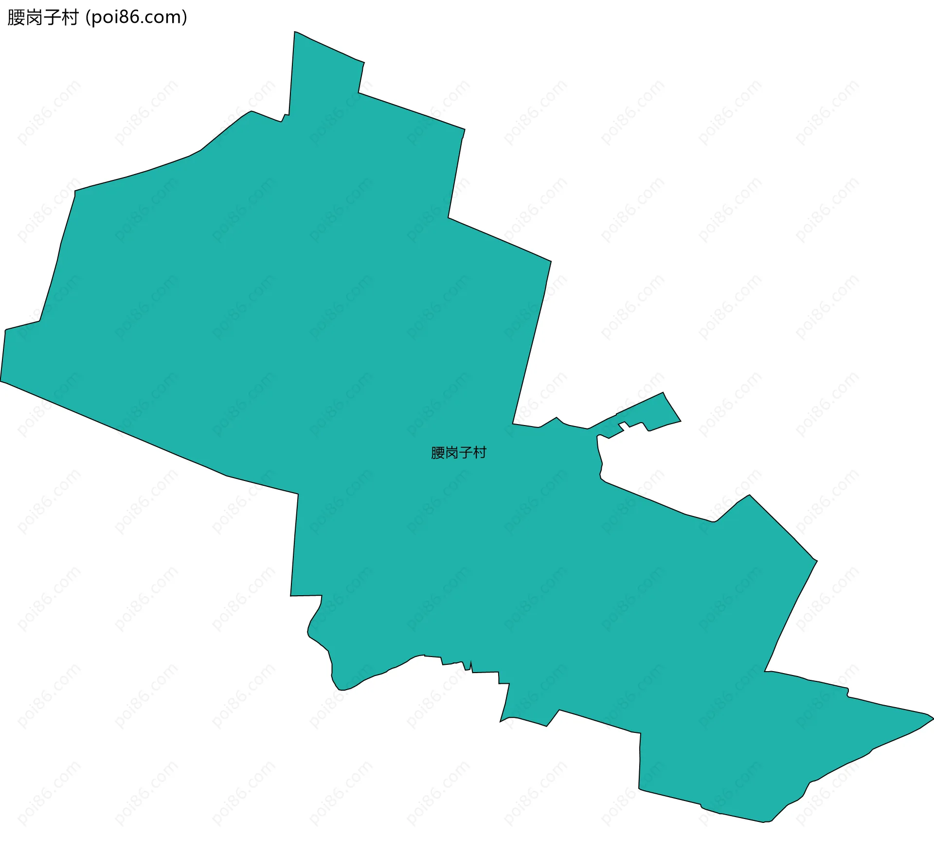 腰岗子村边界地图