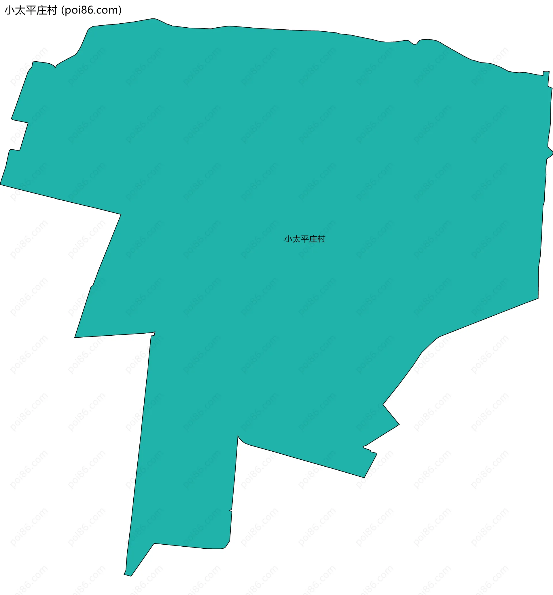 小太平庄村边界地图