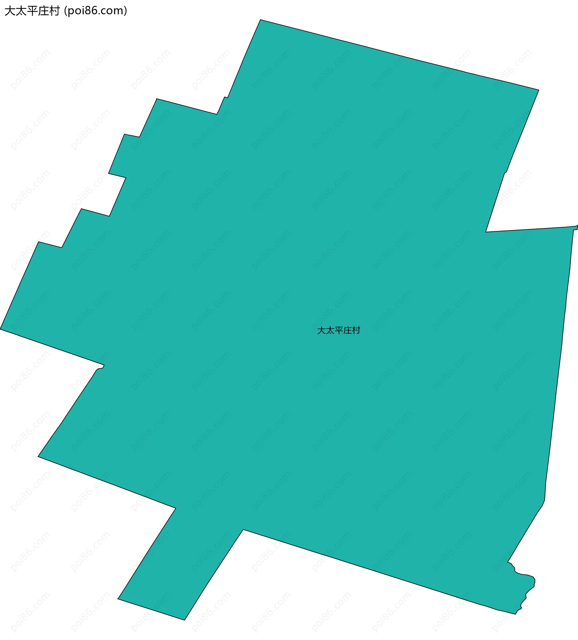 大太平庄村边界地图