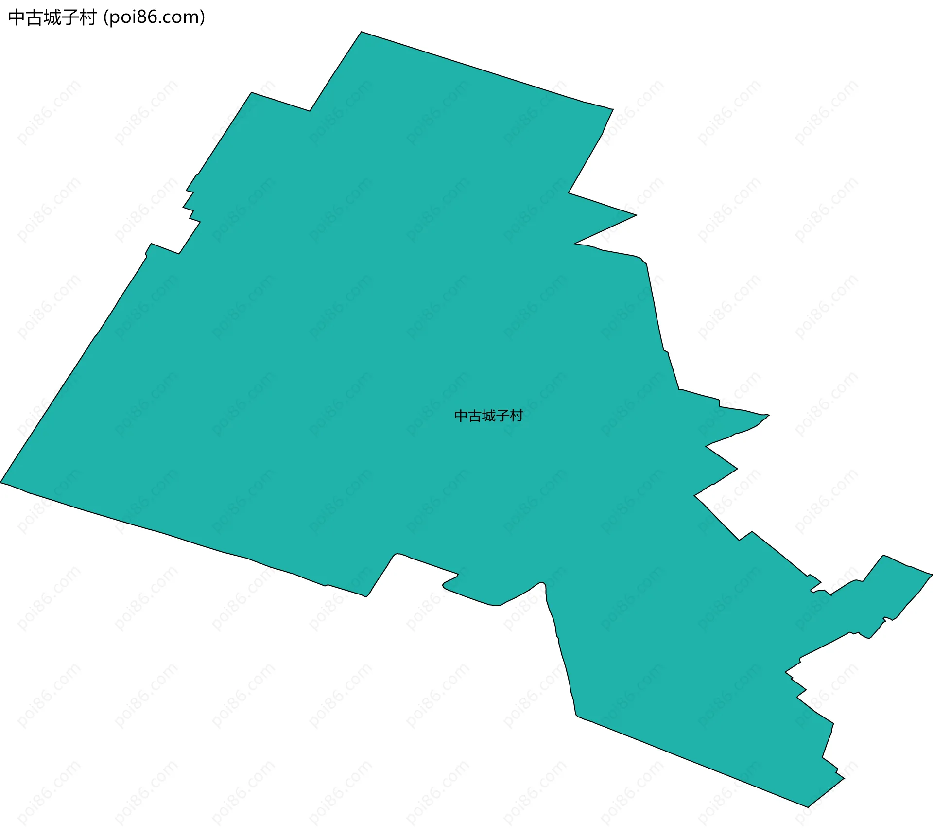 中古城子村边界地图
