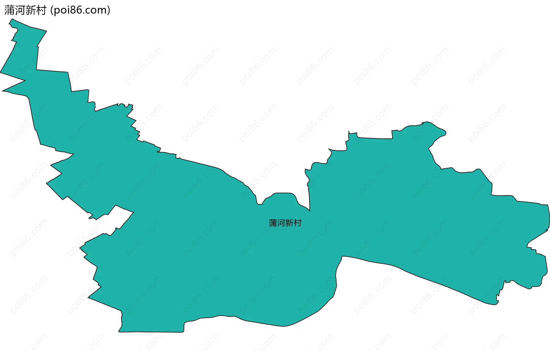 蒲河新村边界地图