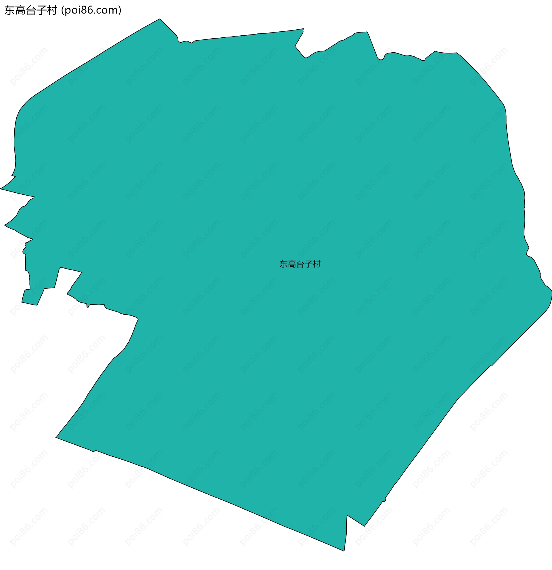 东高台子村边界地图