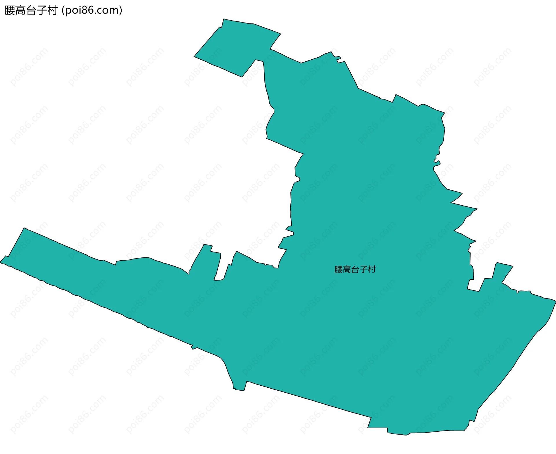 腰高台子村边界地图