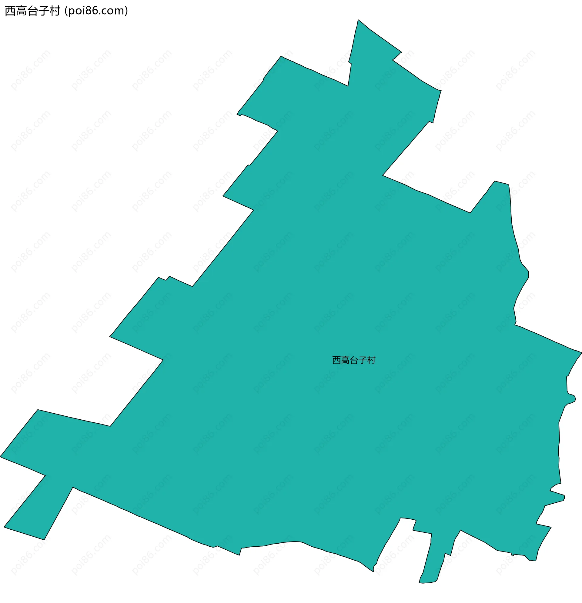 西高台子村边界地图