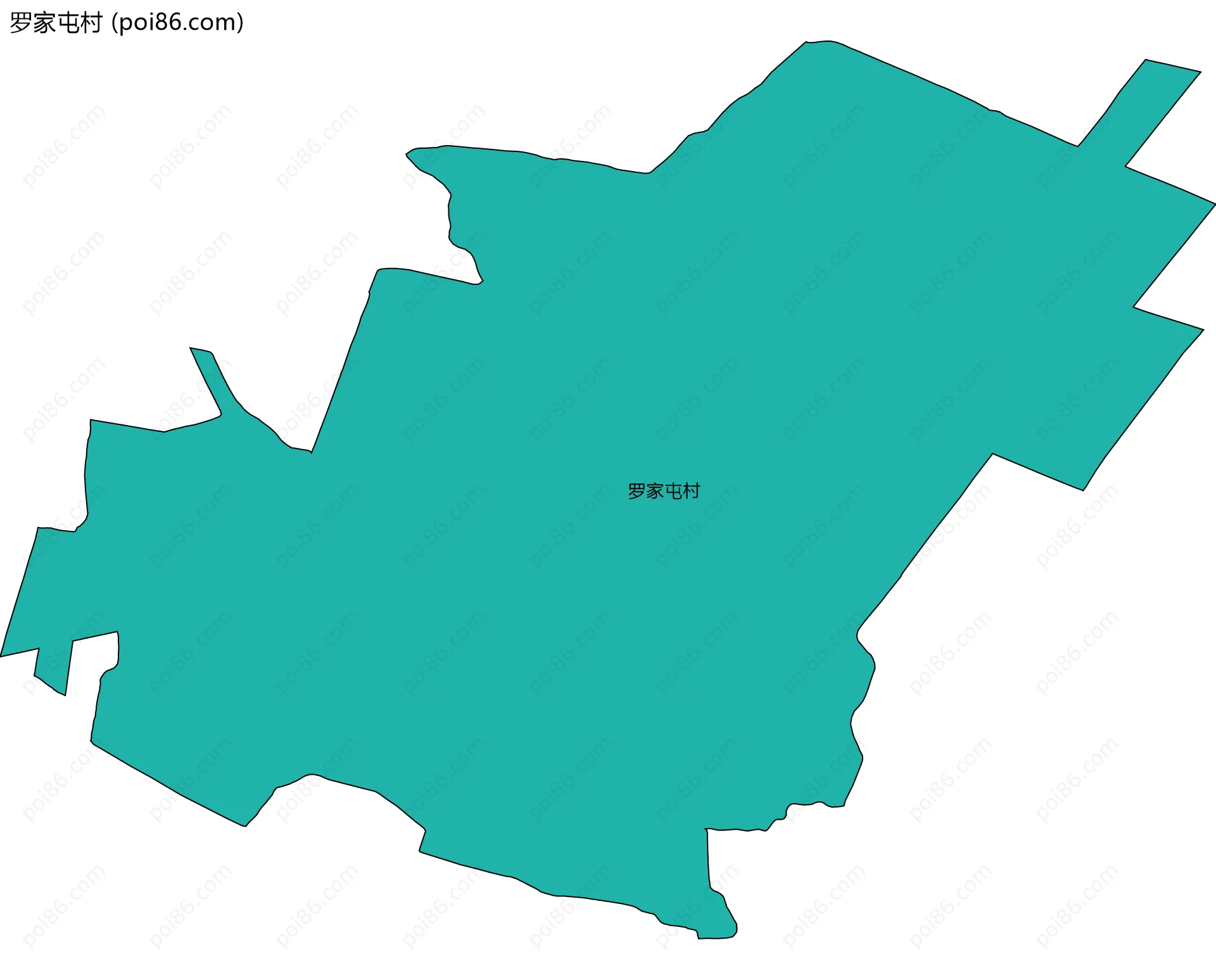 罗家屯村边界地图
