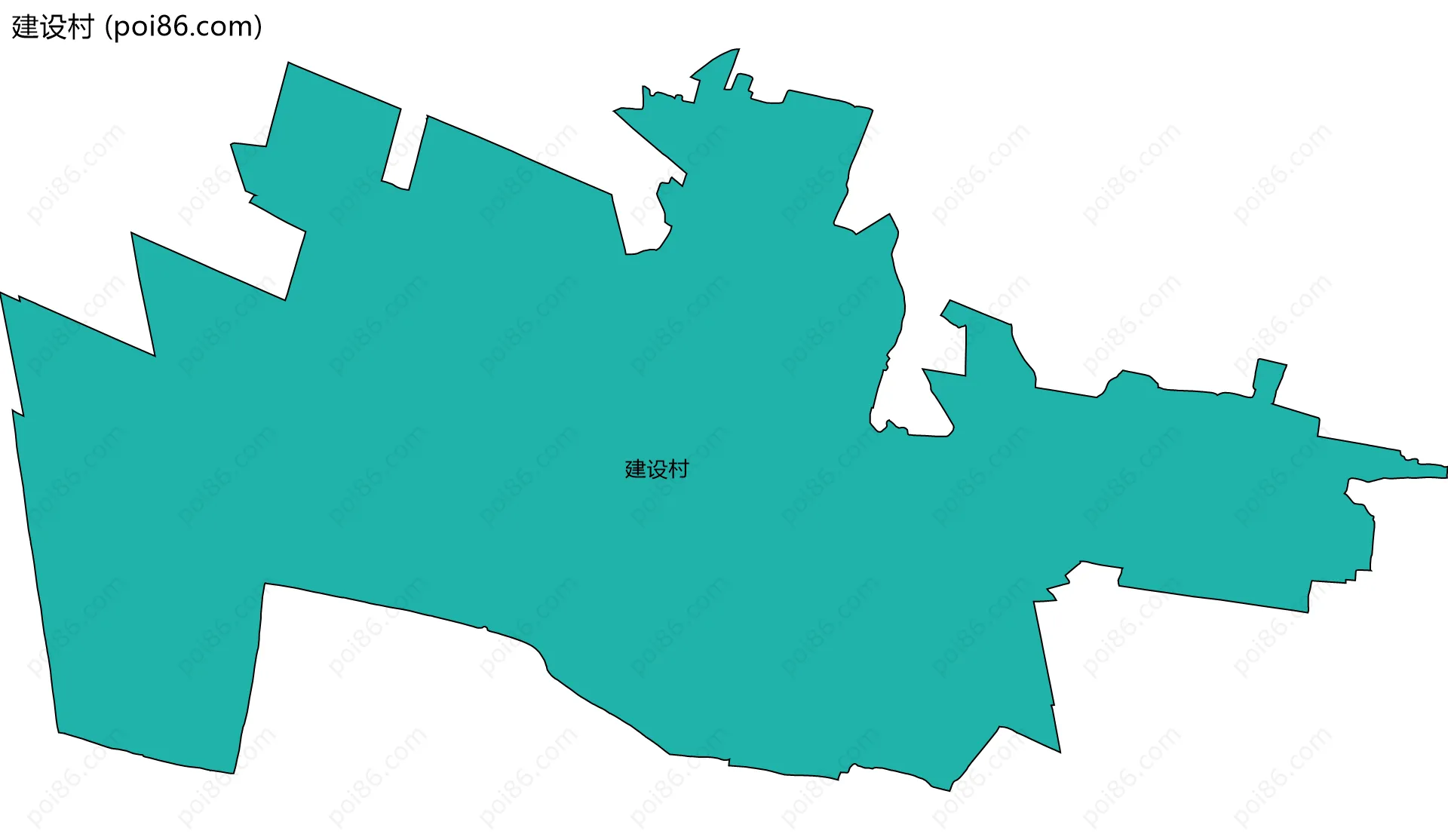 建设村边界地图