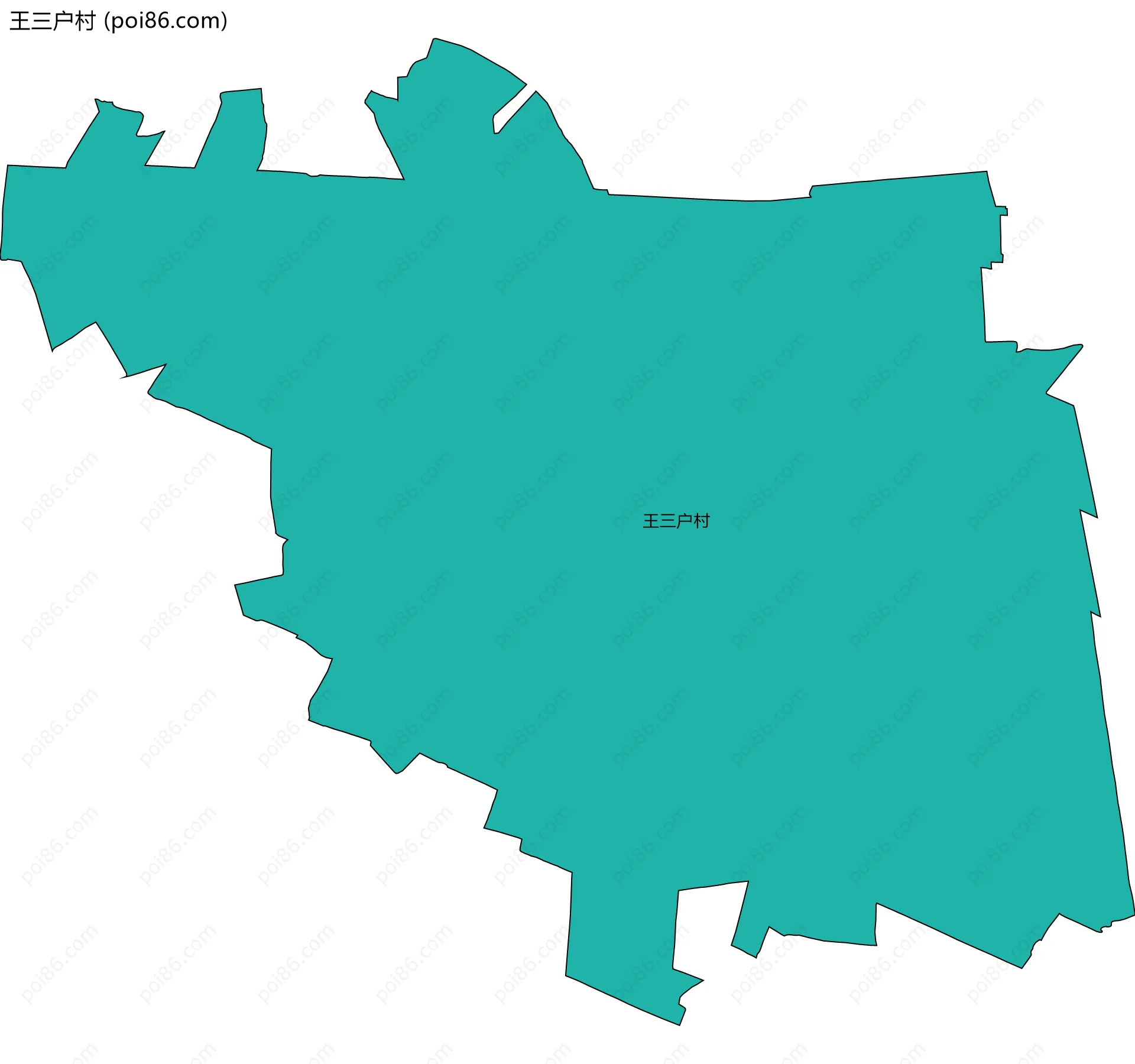 王三户村边界地图