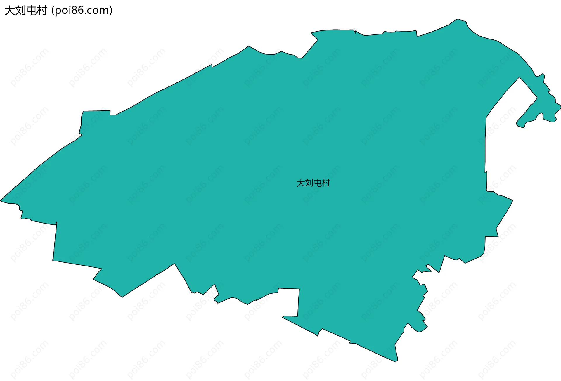 大刘屯村边界地图