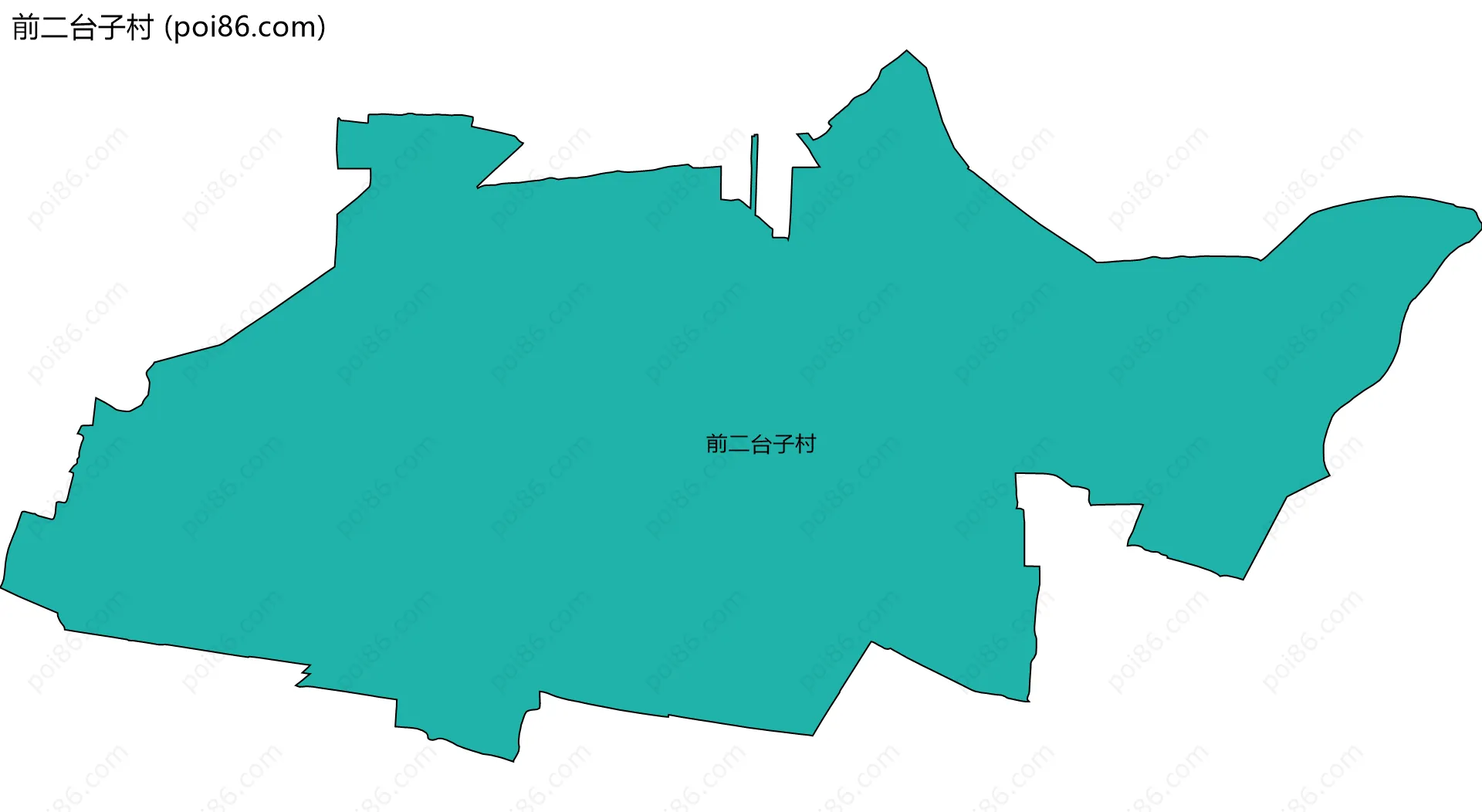 前二台子村边界地图