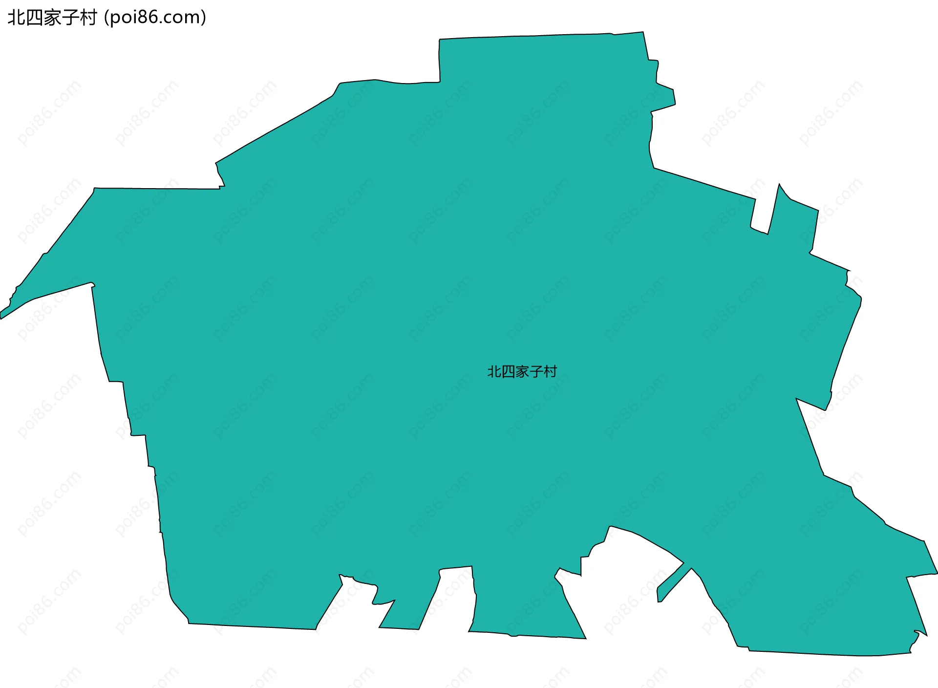 北四家子村边界地图