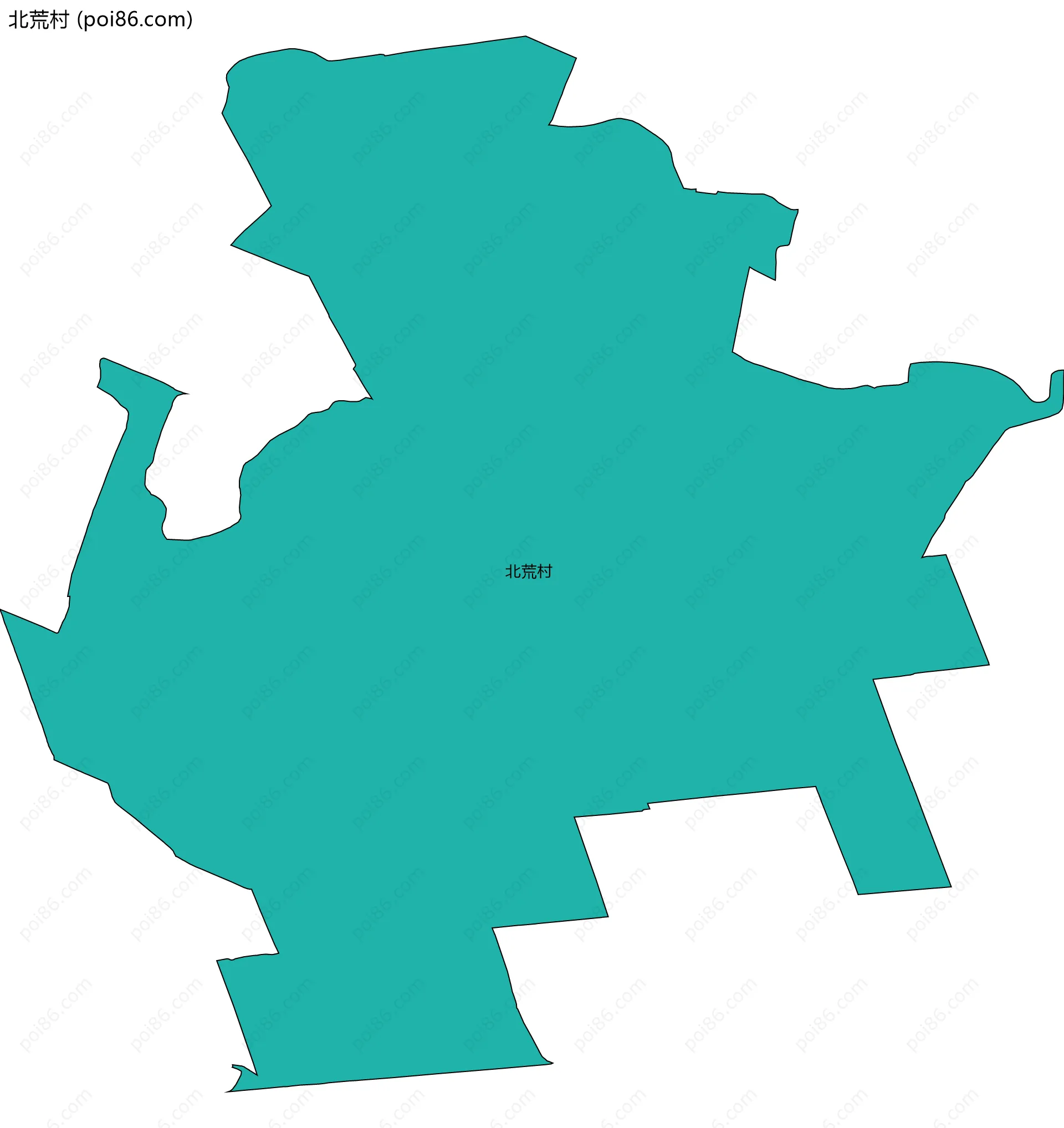 北荒村边界地图