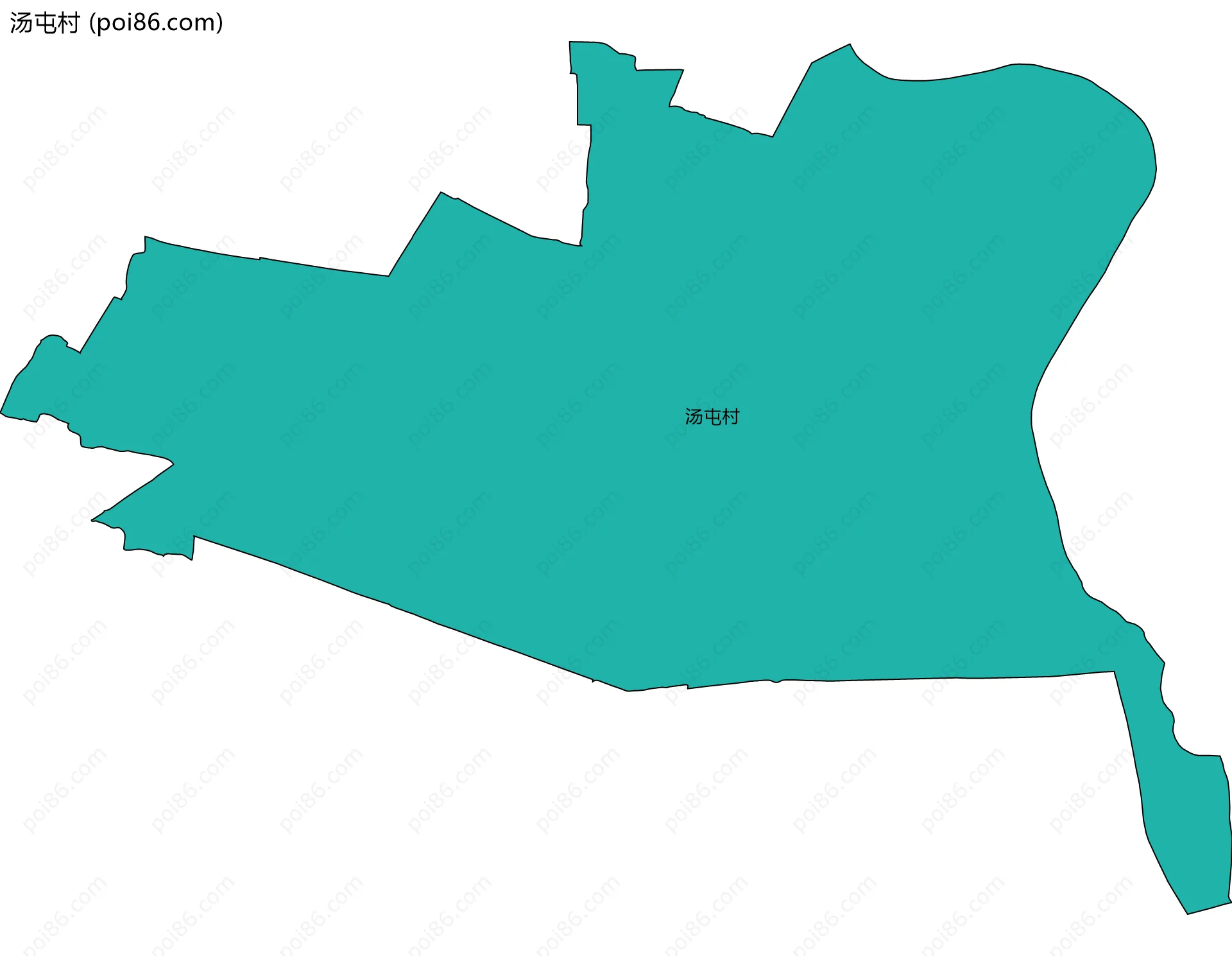汤屯村边界地图
