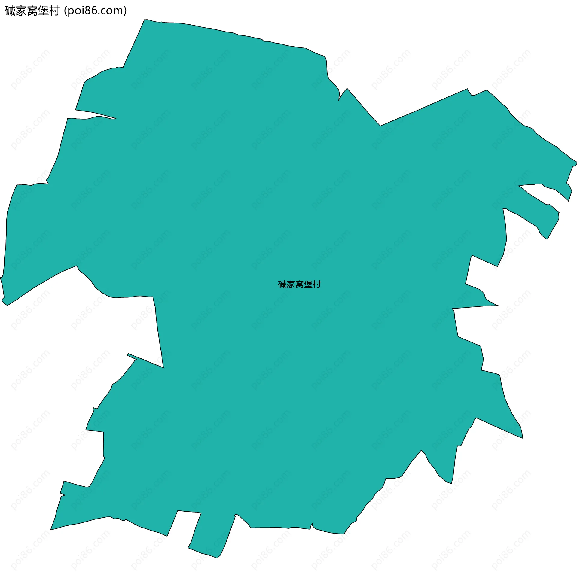 碱家窝堡村边界地图