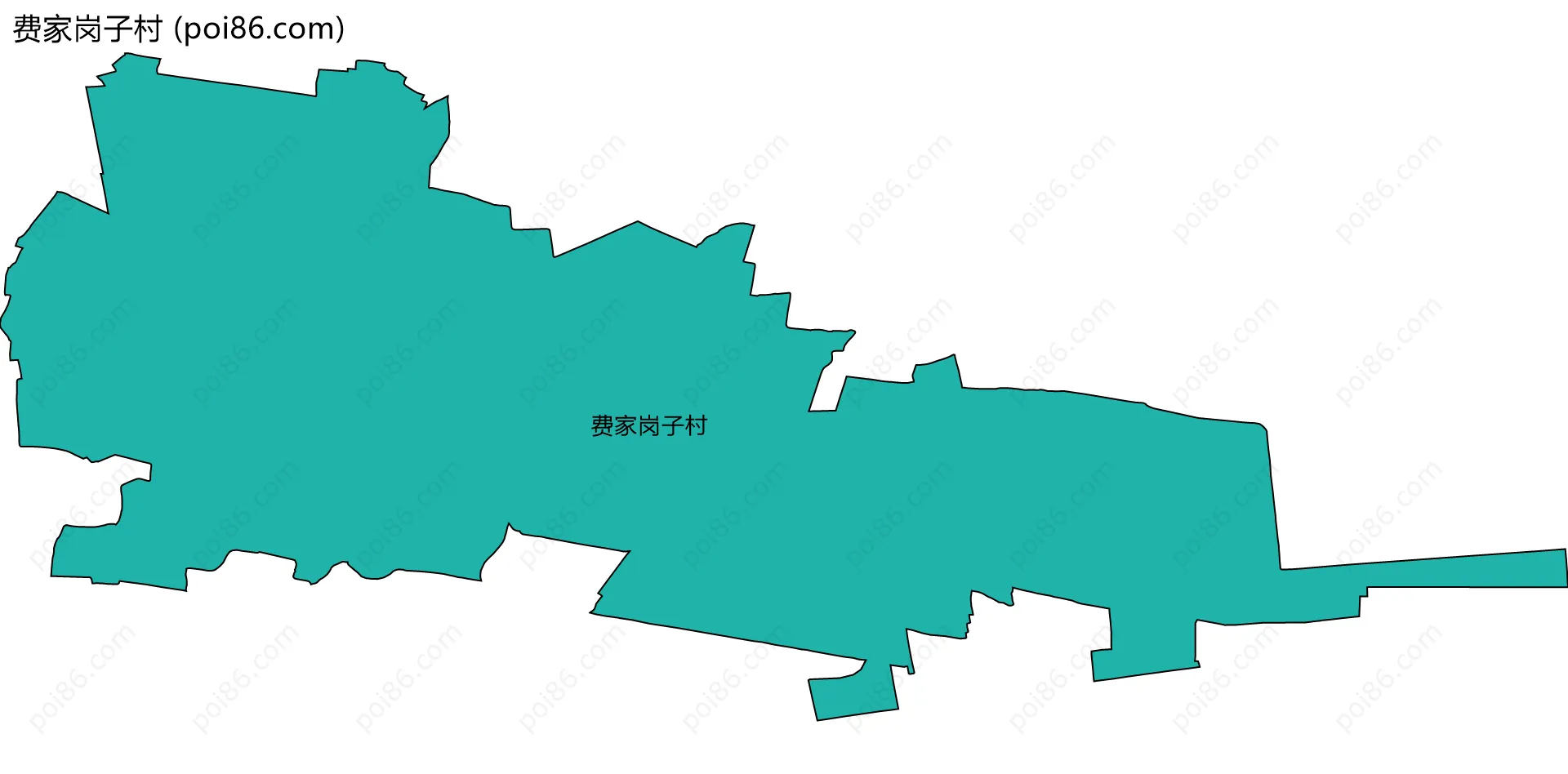 费家岗子村边界地图