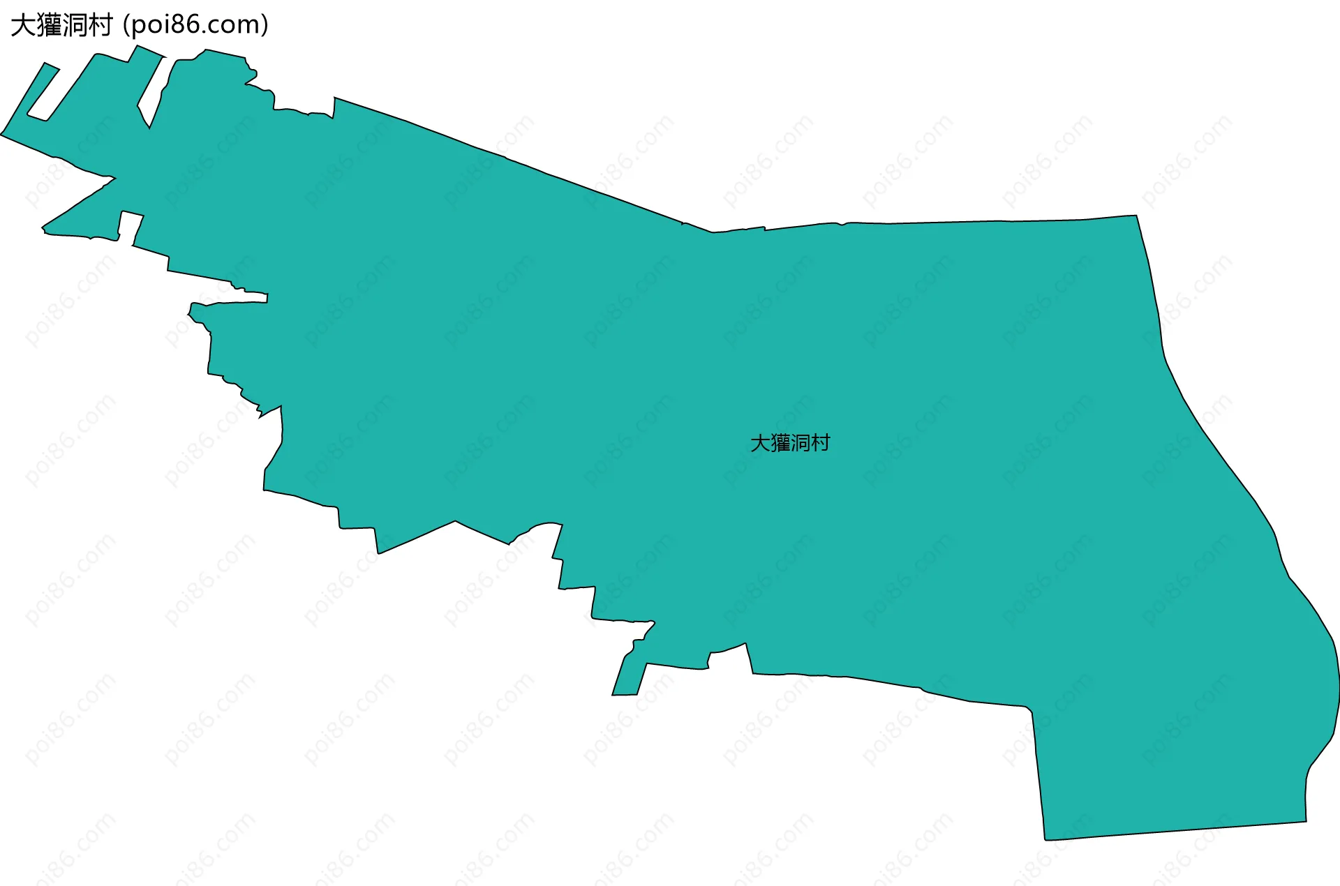 大獾洞村边界地图