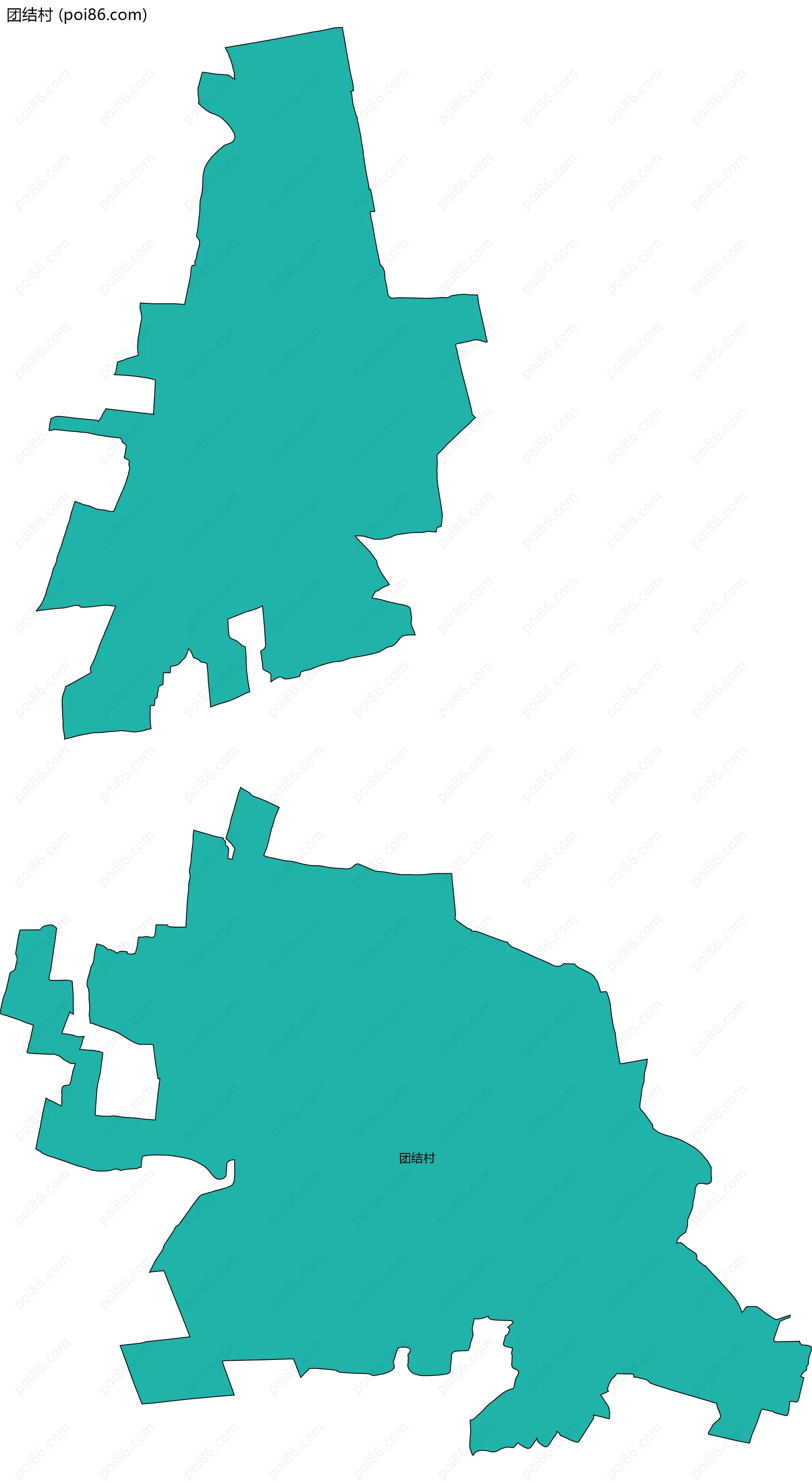 团结村边界地图