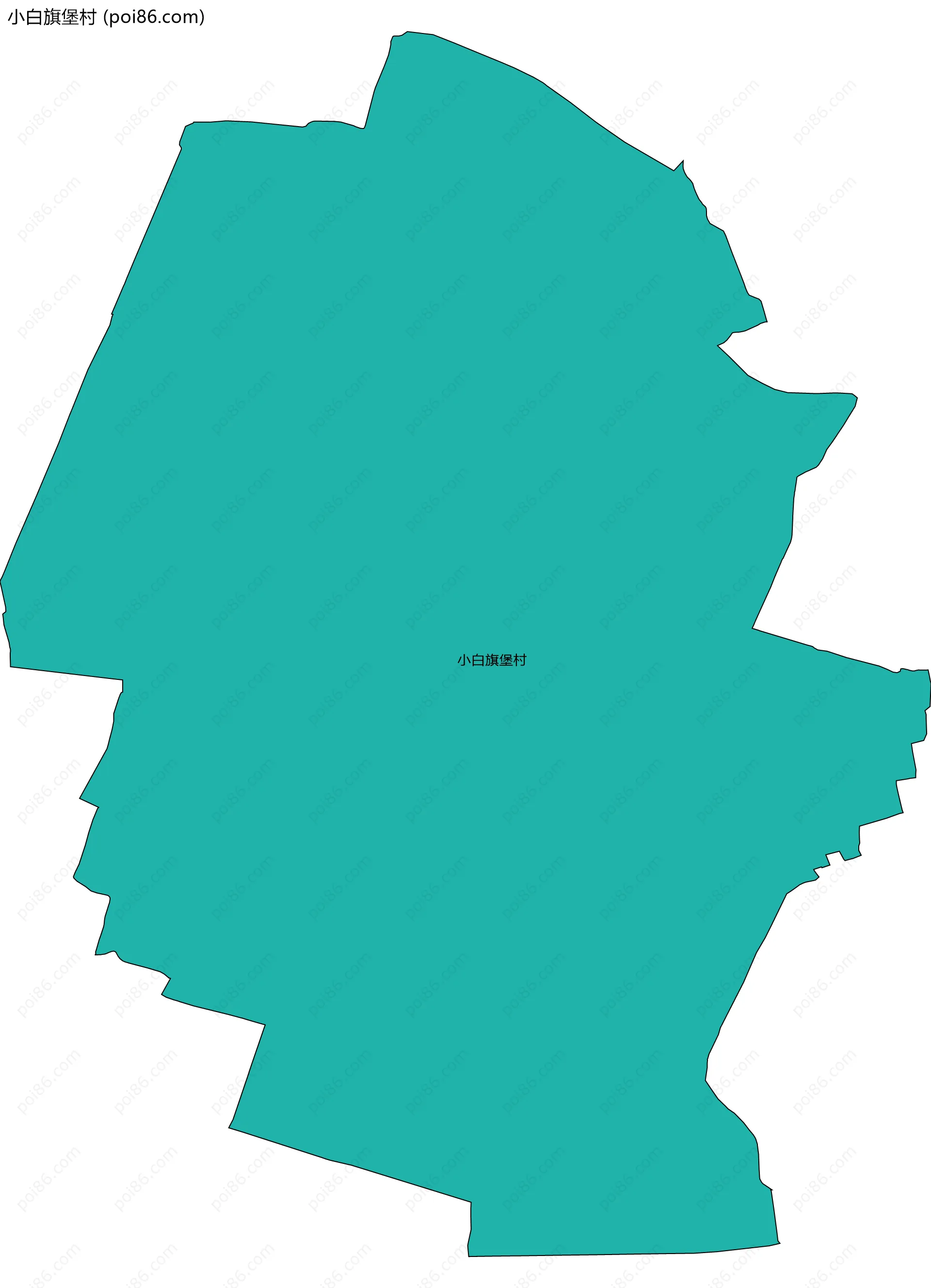 小白旗堡村边界地图