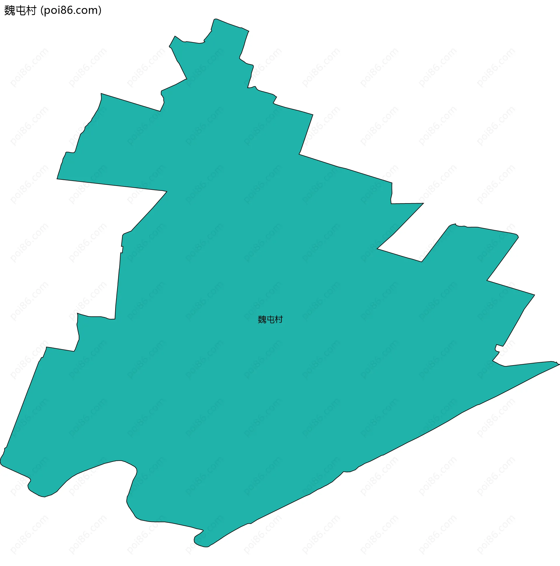 魏屯村边界地图