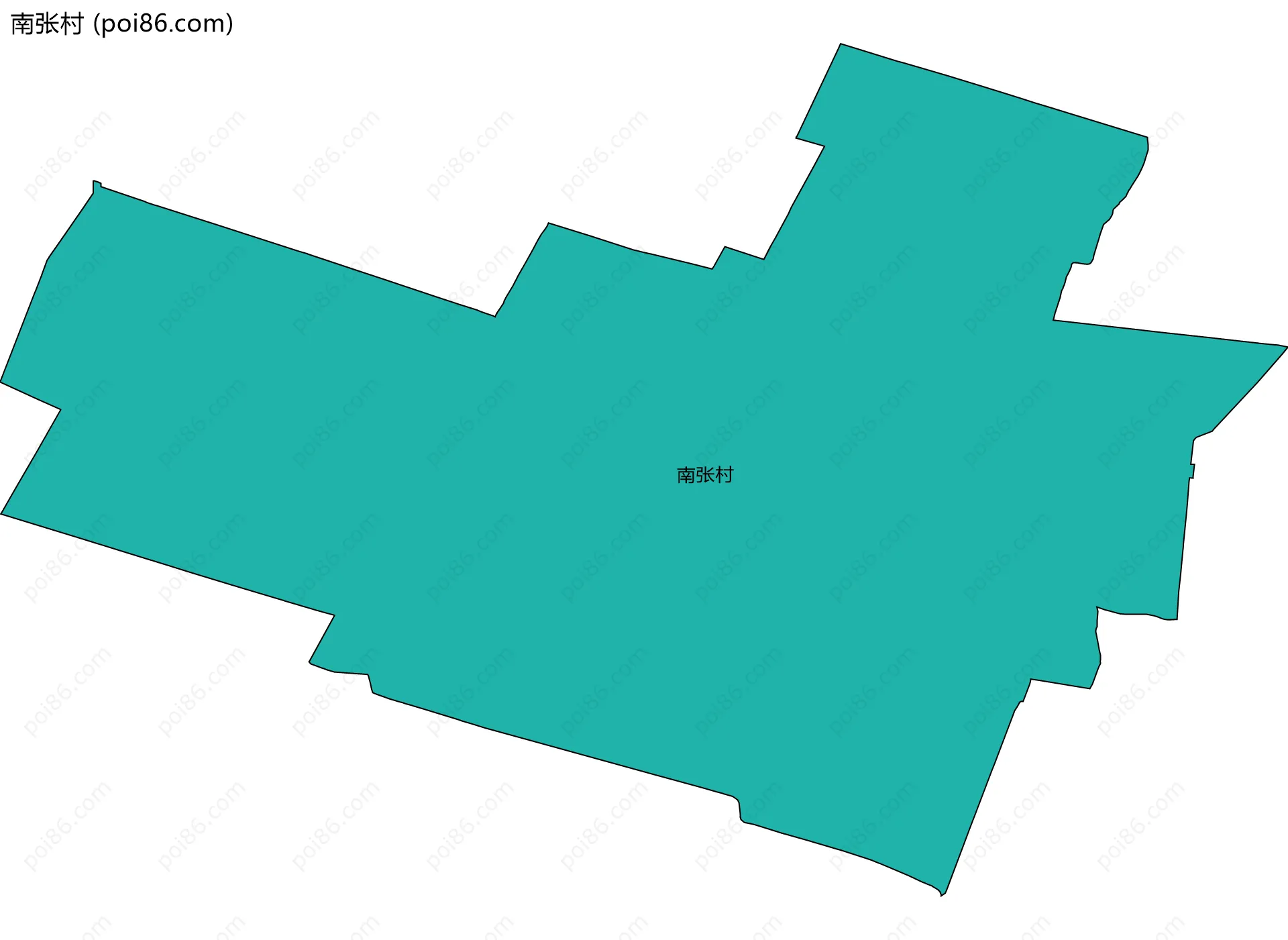 南张村边界地图