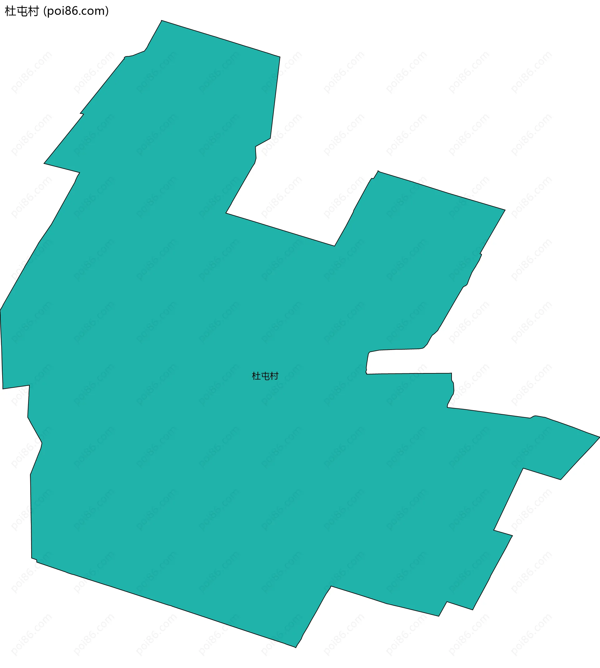 杜屯村边界地图