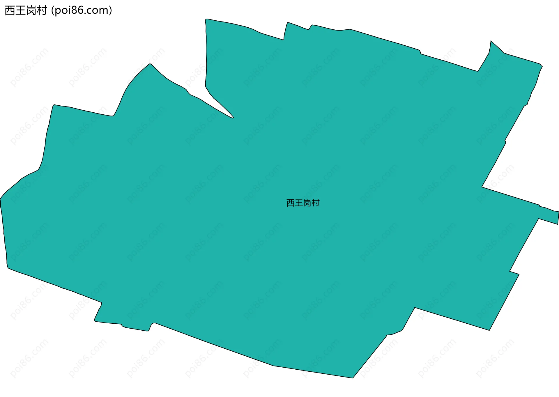 西王岗村边界地图