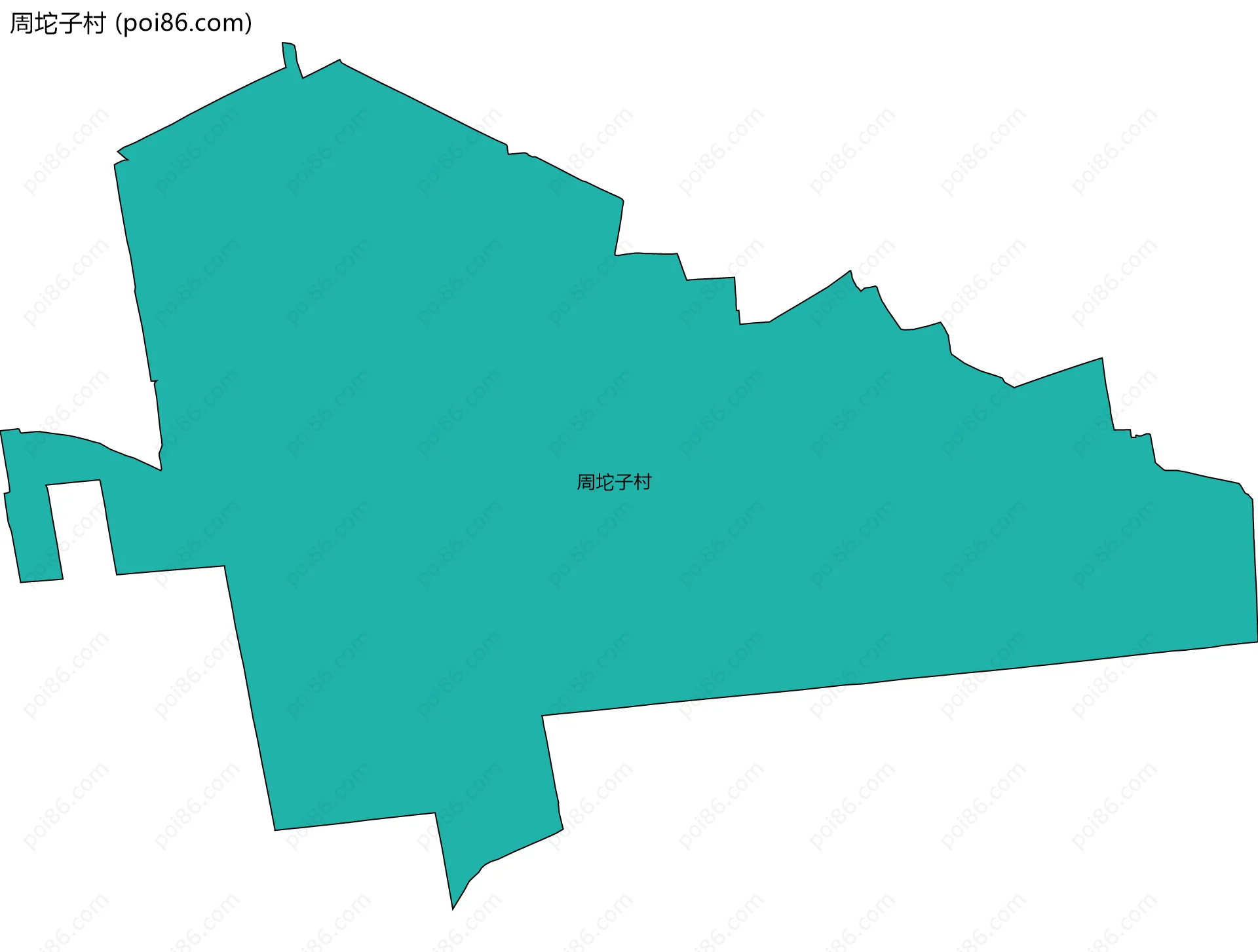 周坨子村边界地图