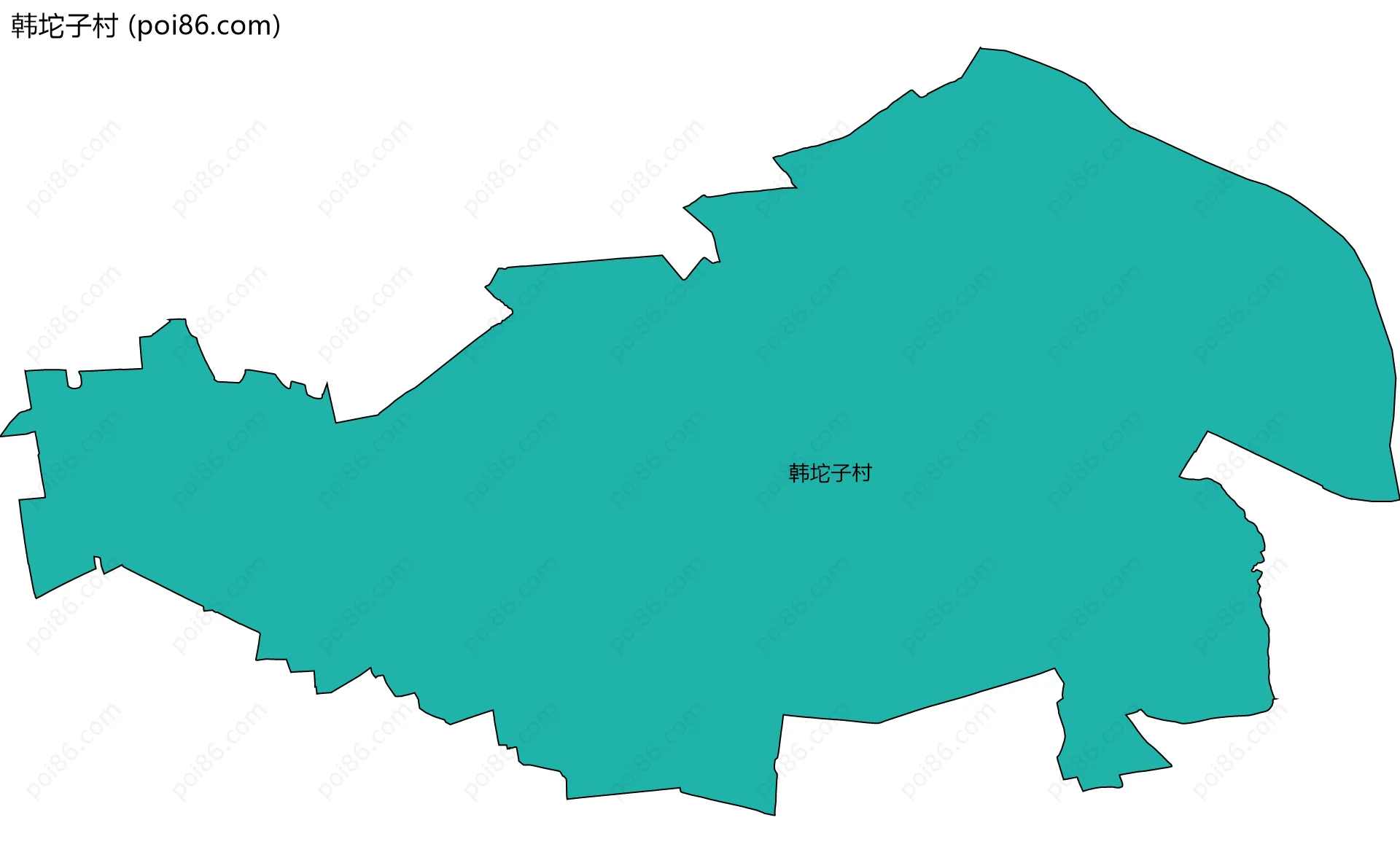 韩坨子村边界地图