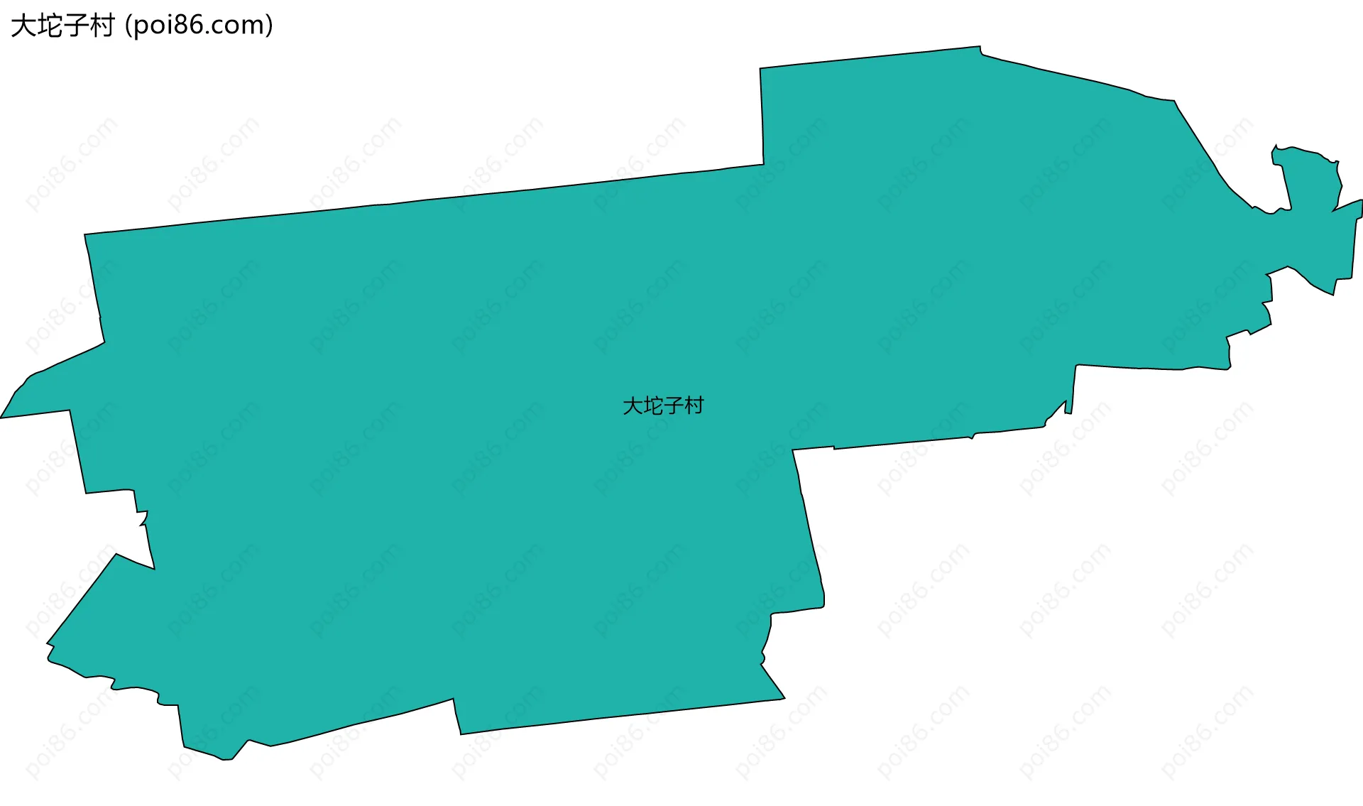 大坨子村边界地图