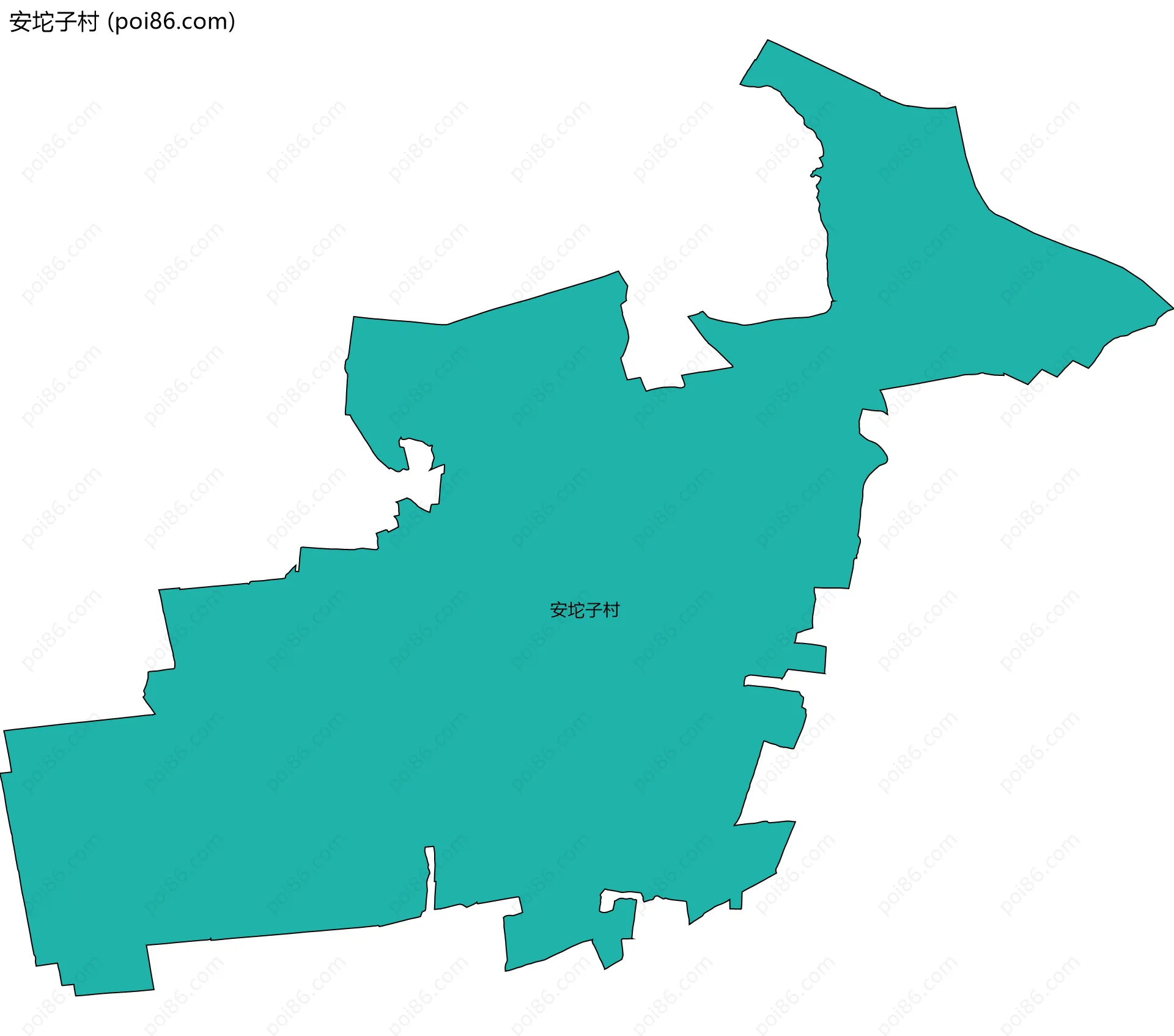 安坨子村边界地图