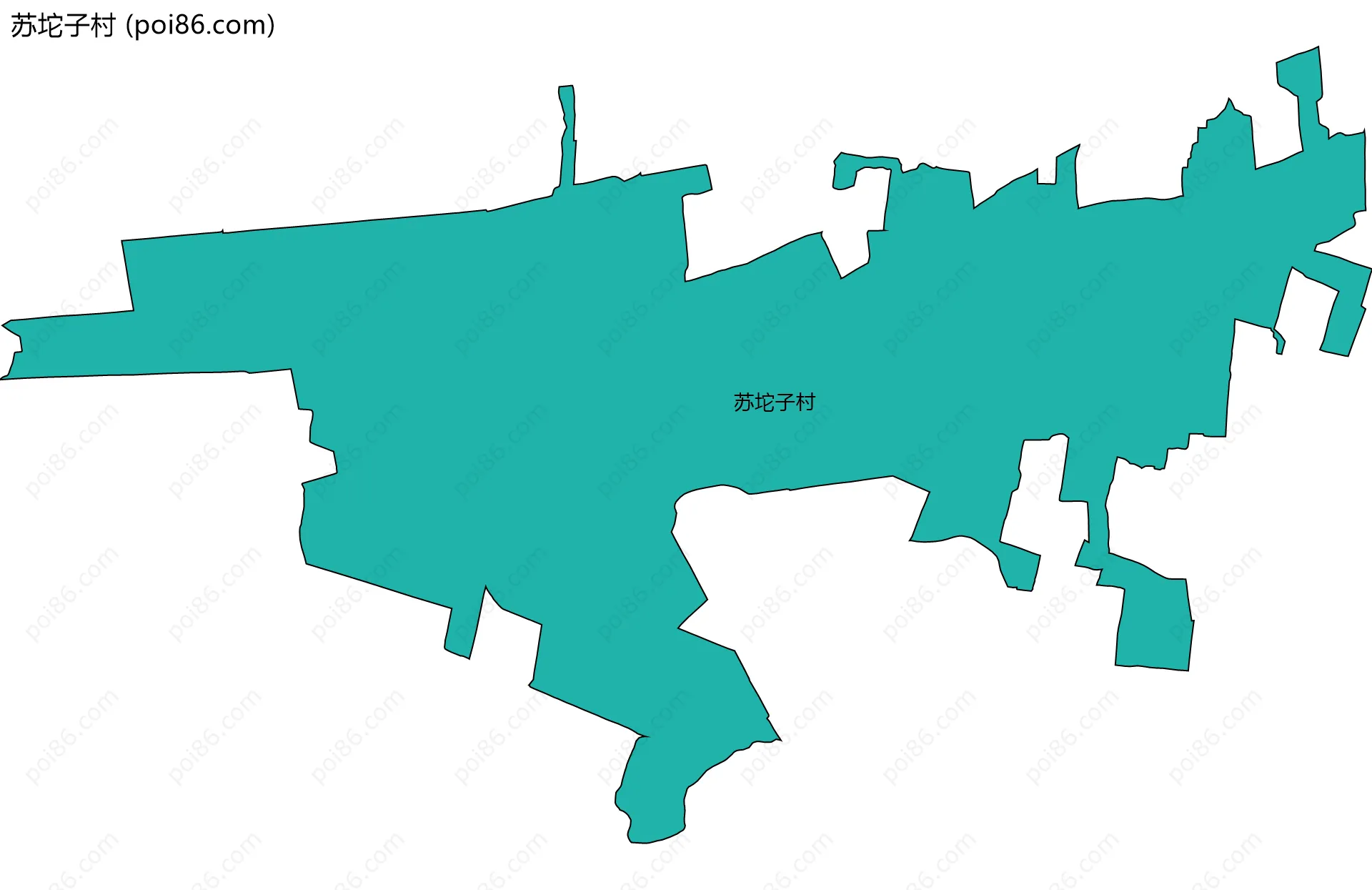 苏坨子村边界地图