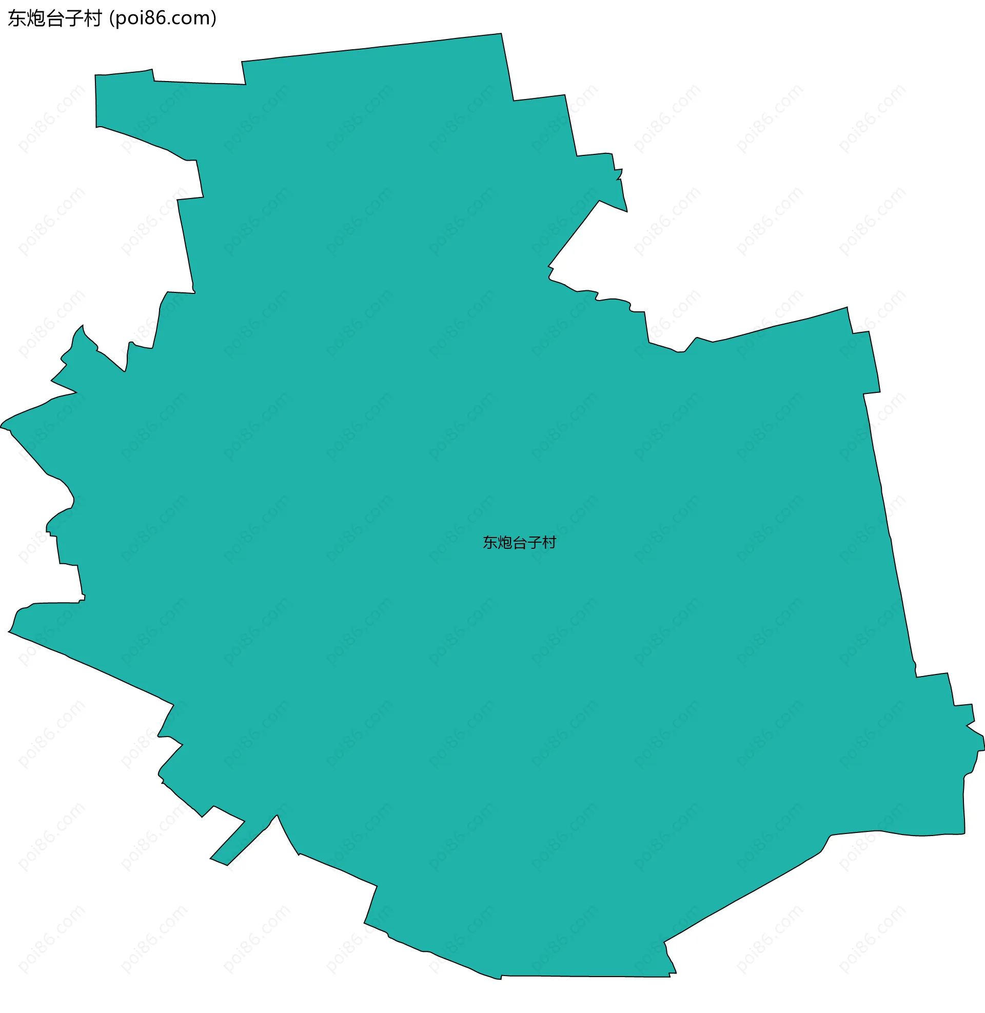 东炮台子村边界地图