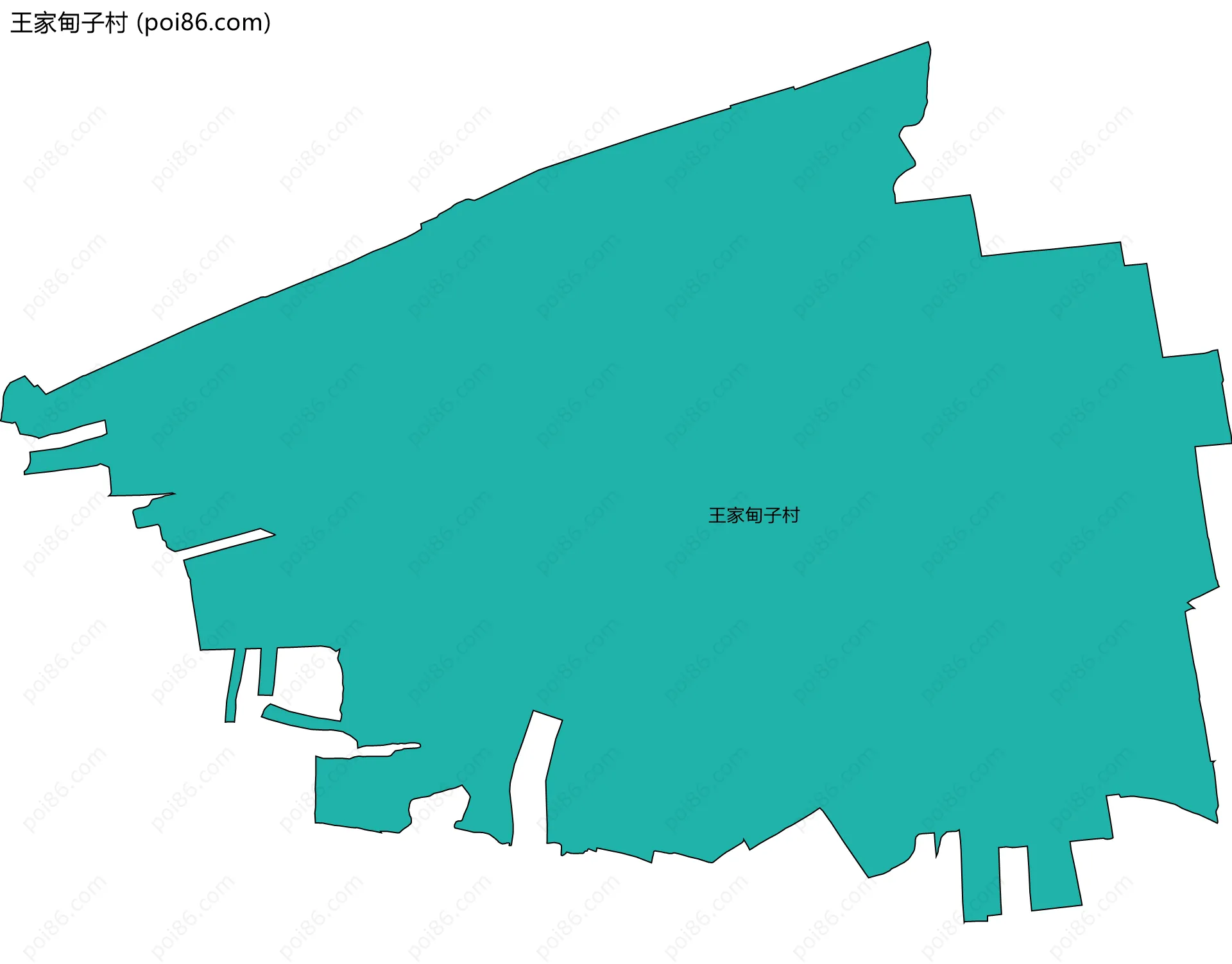 王家甸子村边界地图