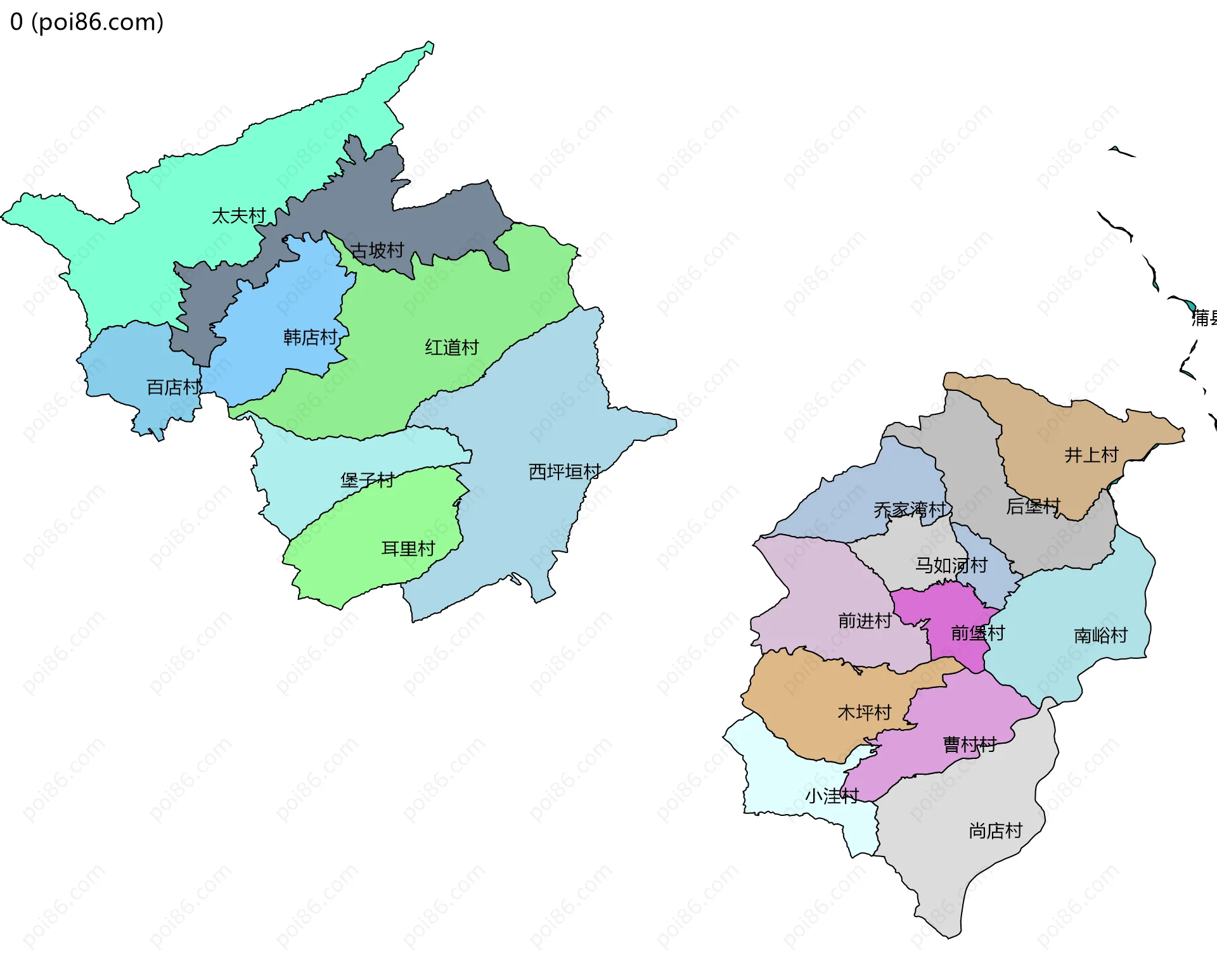 0边界地图(五级行政区划)