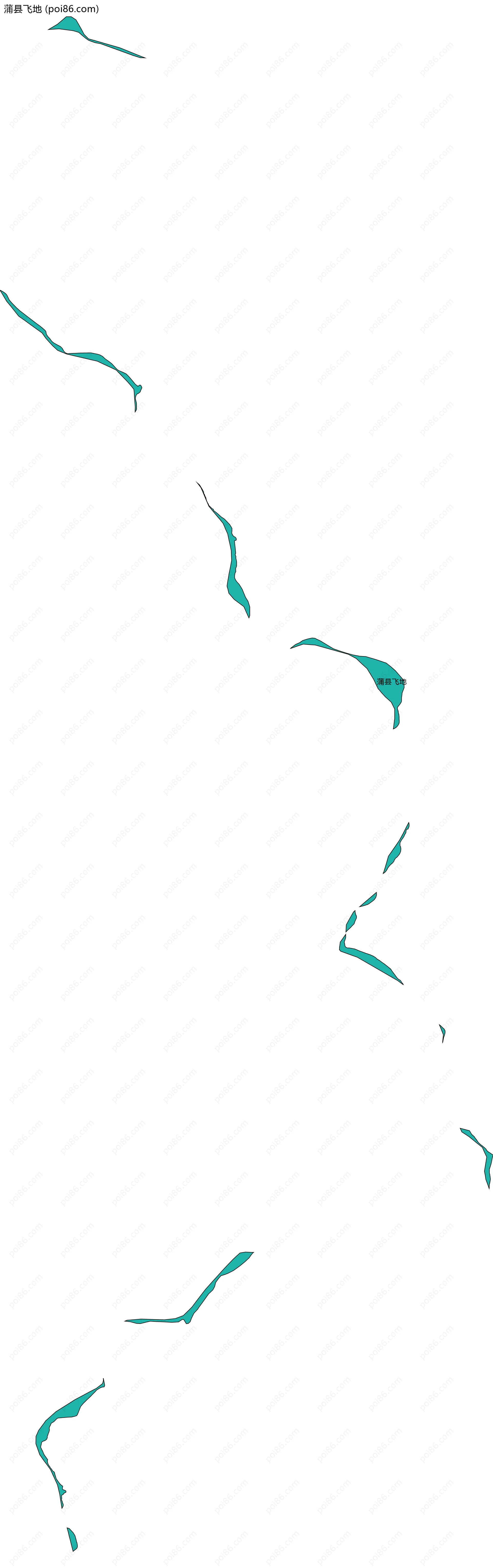 蒲县飞地边界地图