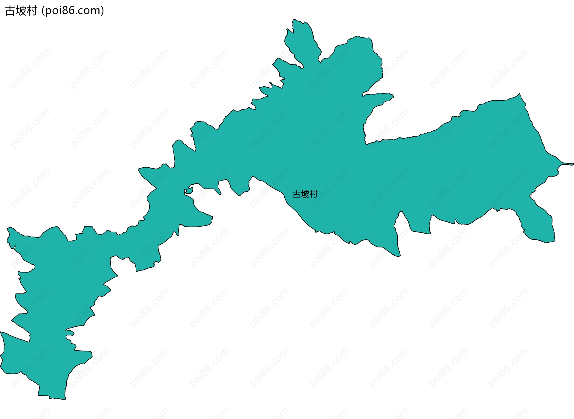 古坡村边界地图