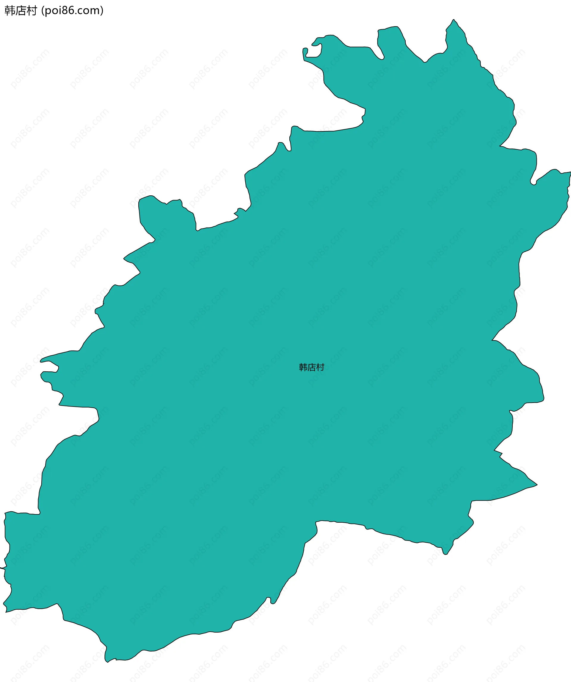 韩店村边界地图