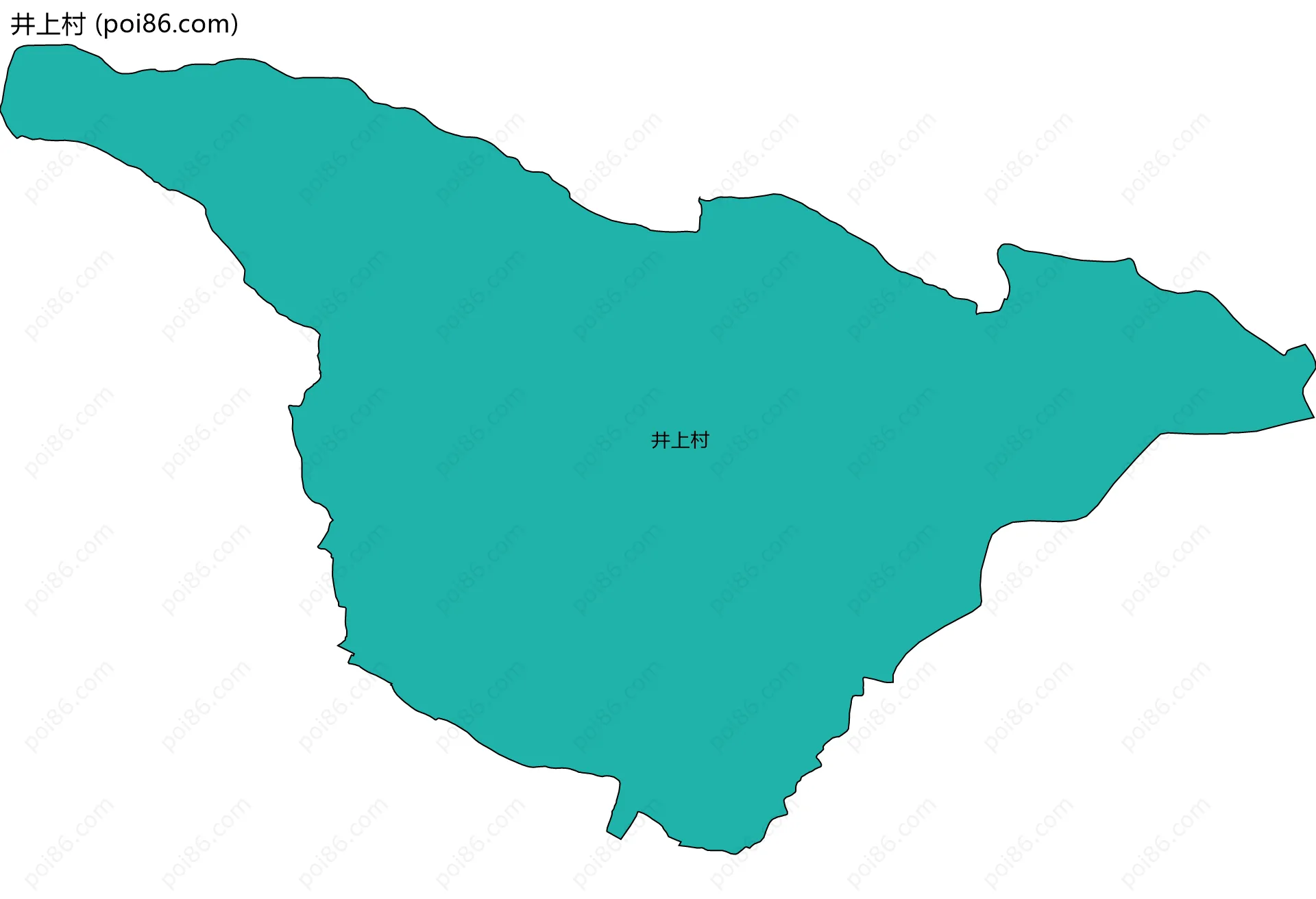 井上村边界地图