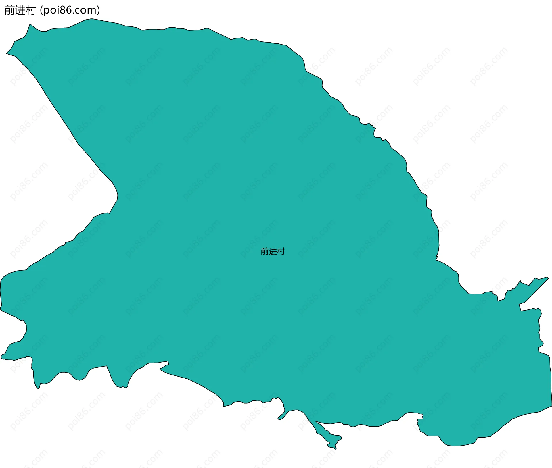 前进村边界地图