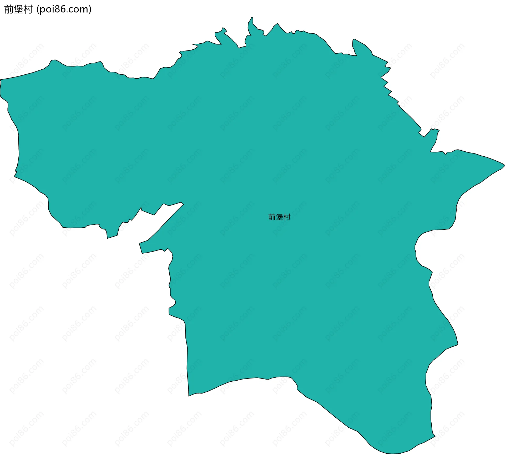 前堡村边界地图