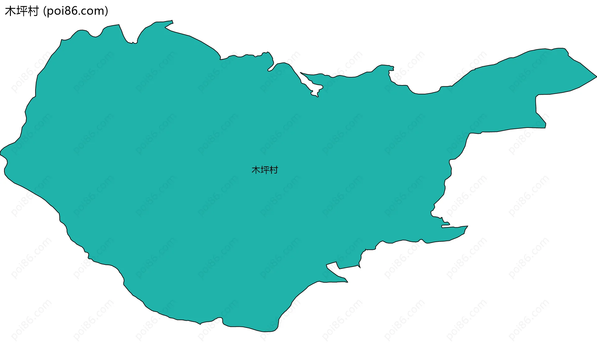 木坪村边界地图