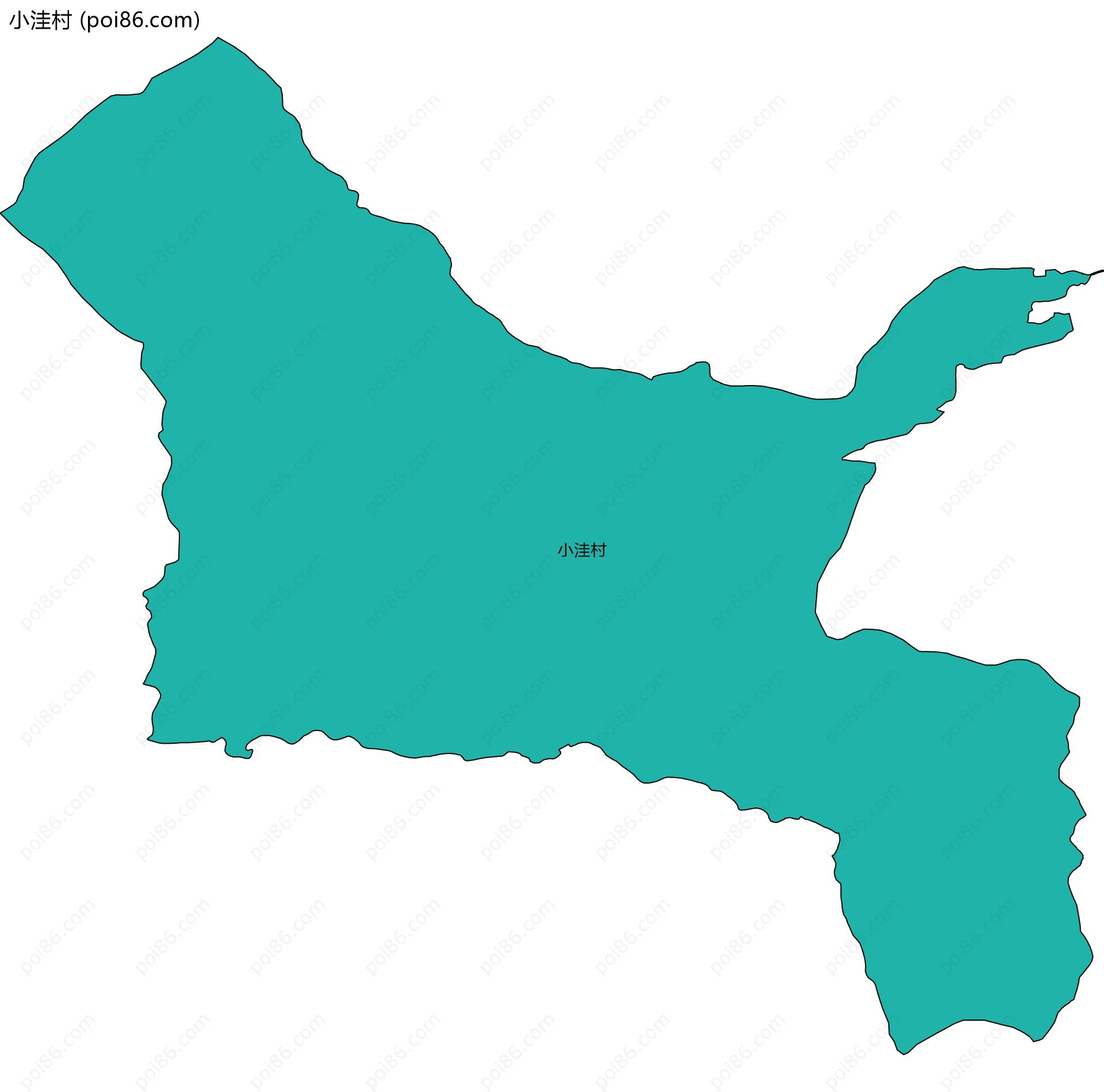 小洼村边界地图